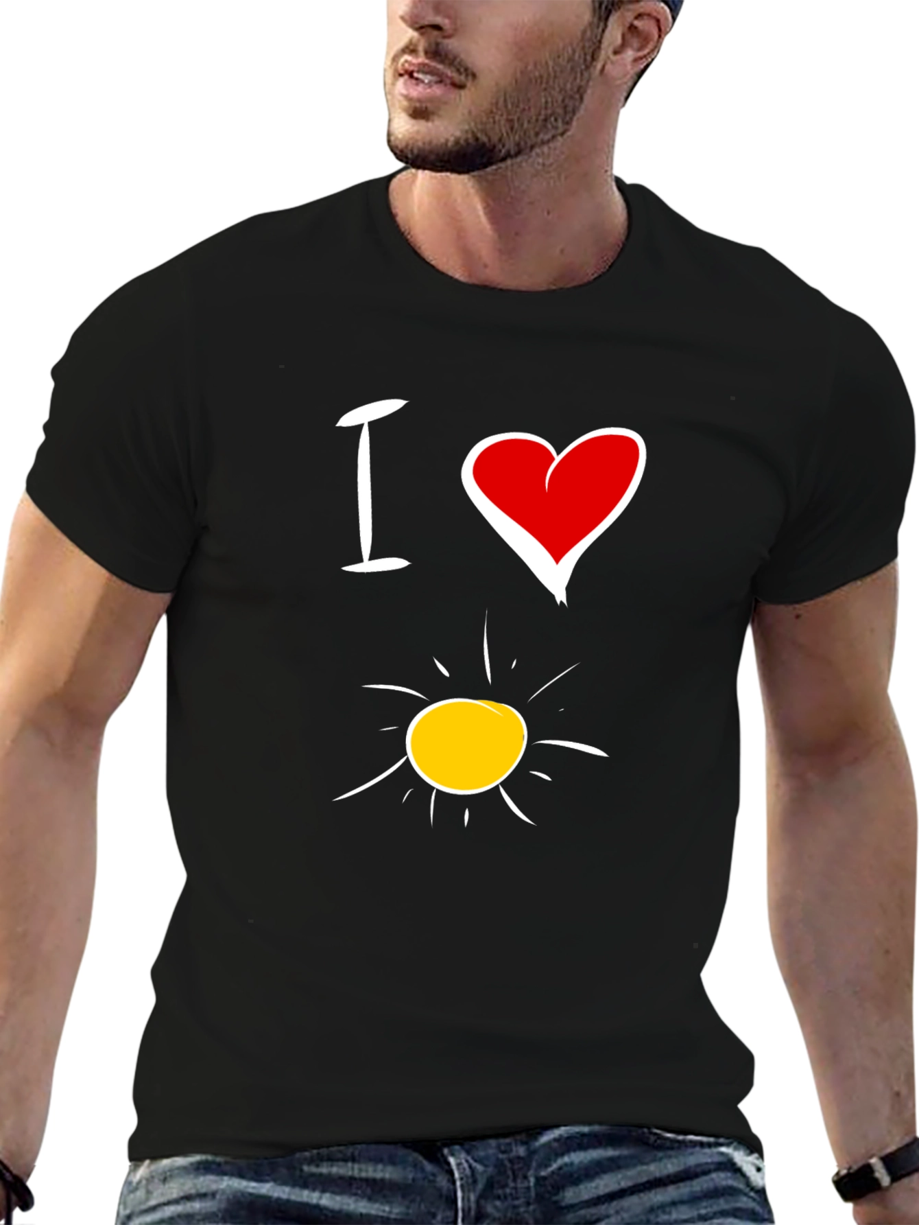 Black I Love Sunshine Black Graphic Tee view 6