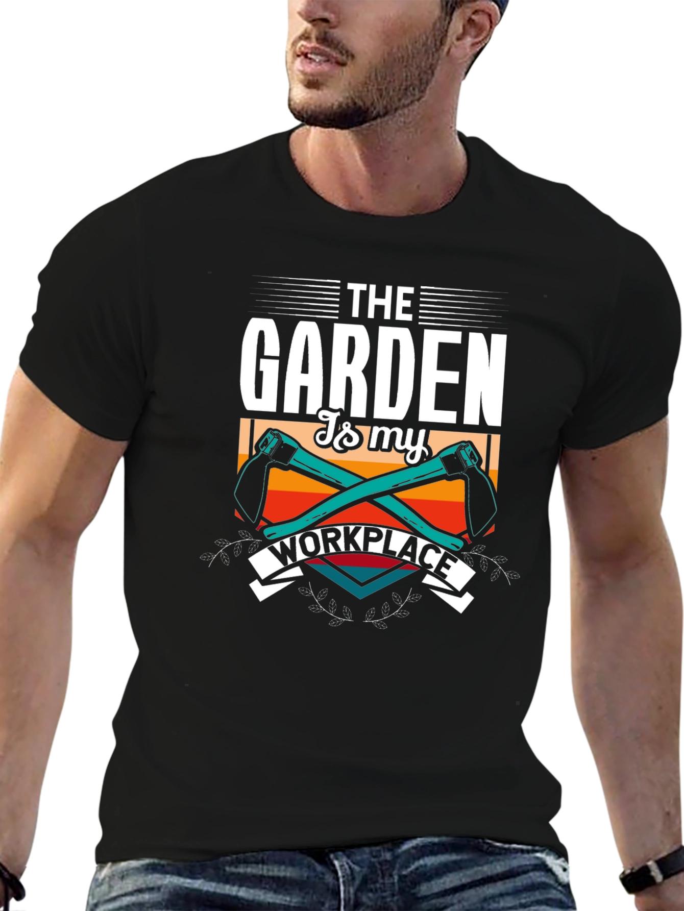 Black Gardening is My Workplace T-Shirt view 6