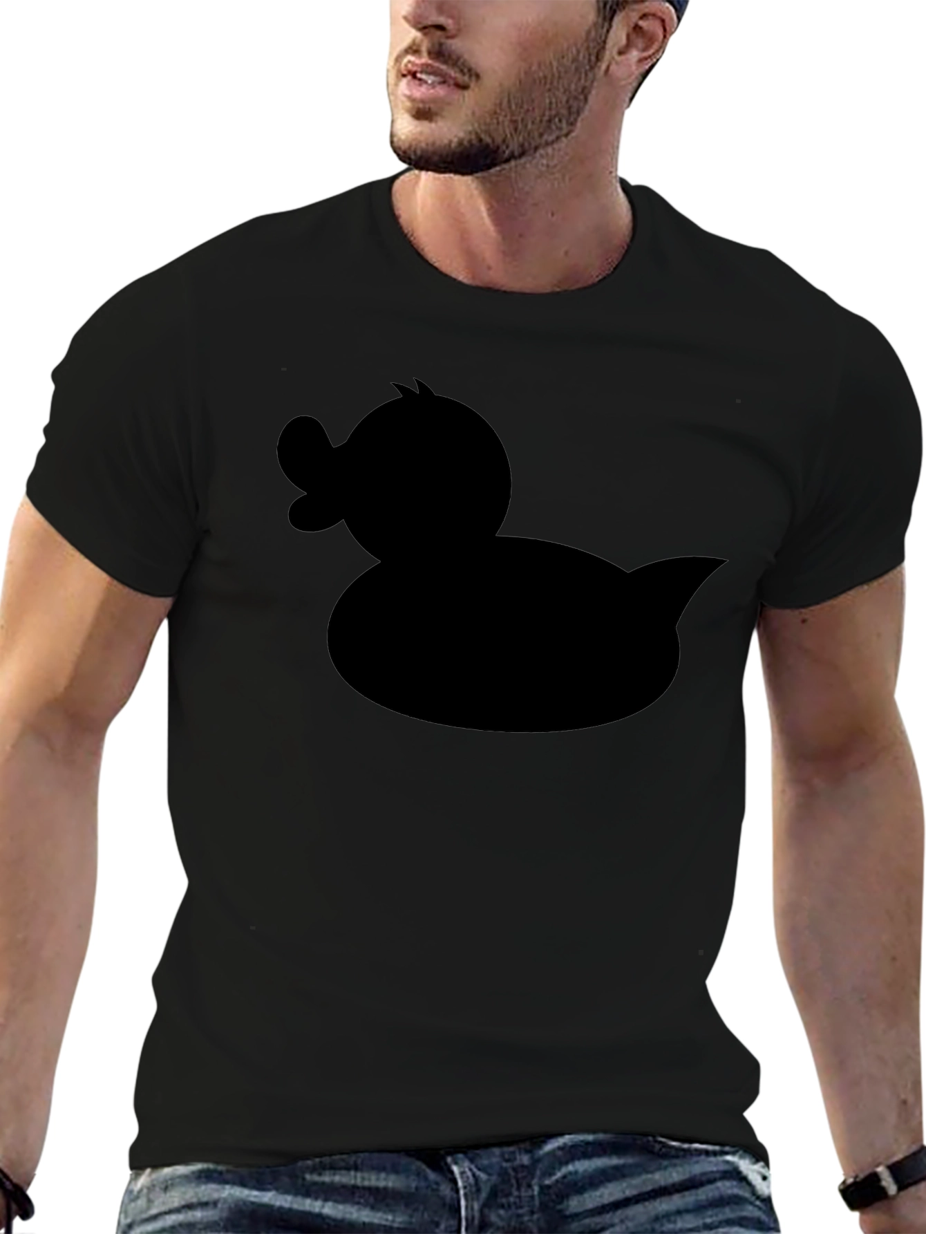 Black Duck Silhouette Black T-Shirt view 6