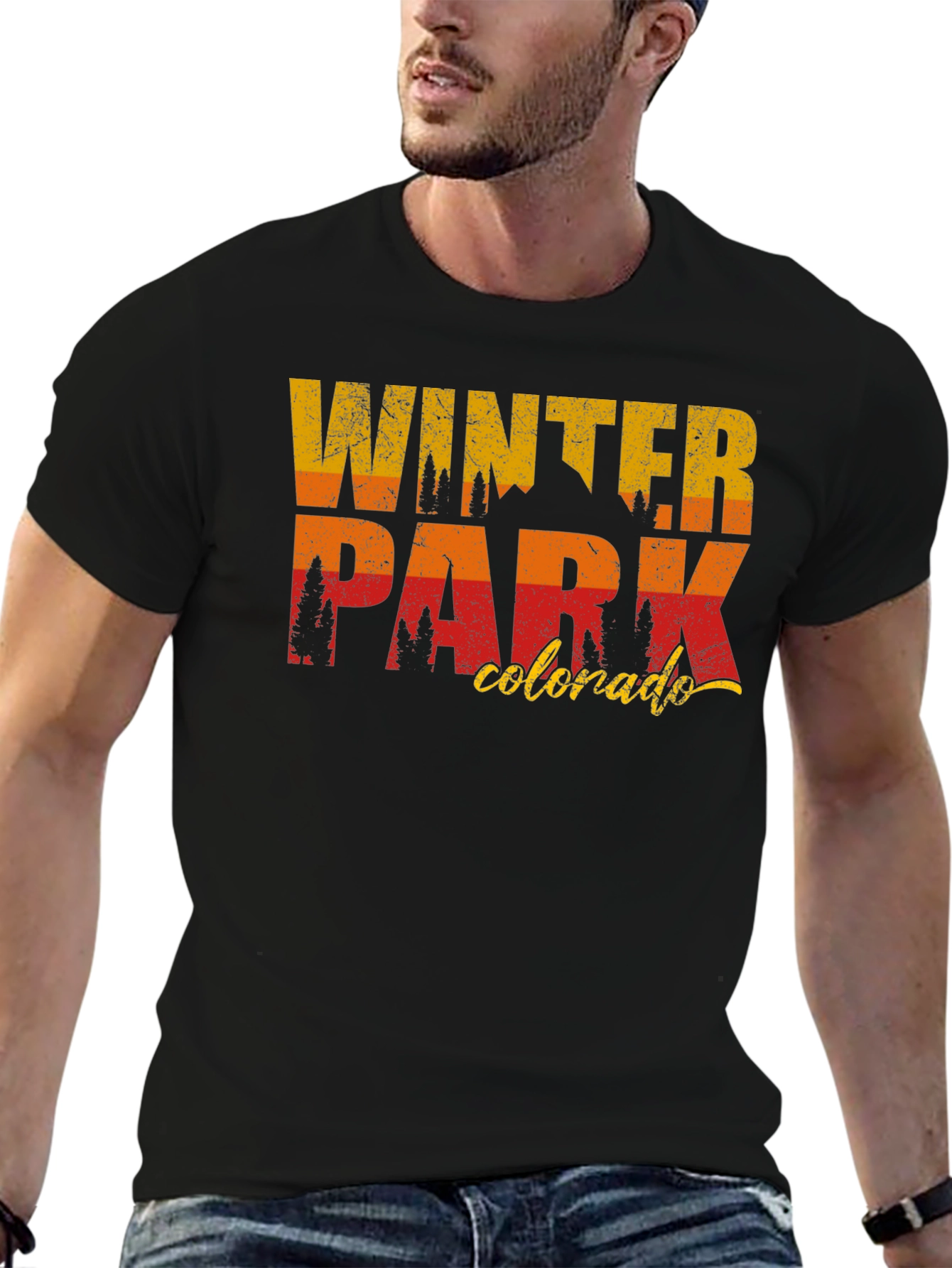 Black Winter Park Colorado Graphic Tee view 6