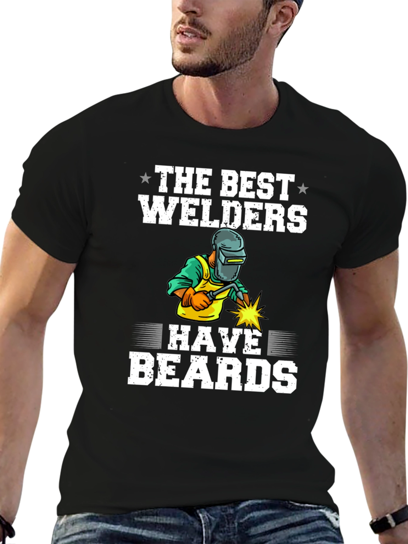 Black Best Welders Have Beards T-Shirt view 6