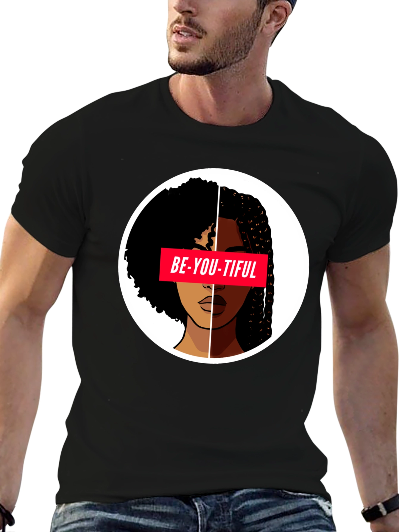 Black Be-YOU-tiful Graphic Tee - Black view 6