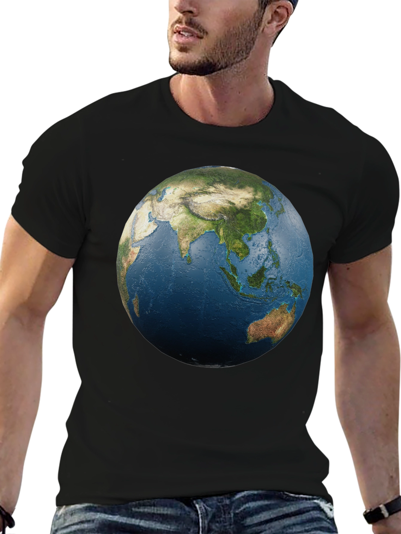 Black Earth Graphic Black T-Shirt view 6