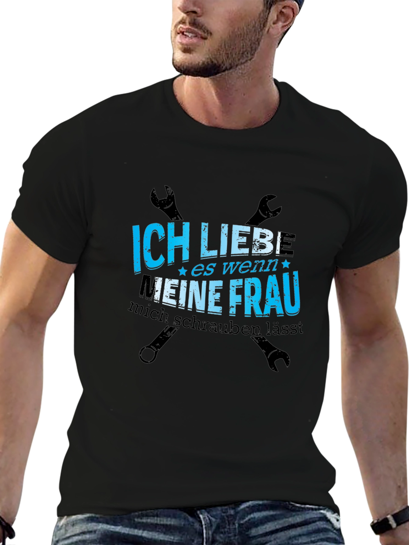 Black Ich Liebe Meine Frau T-Shirt view 6