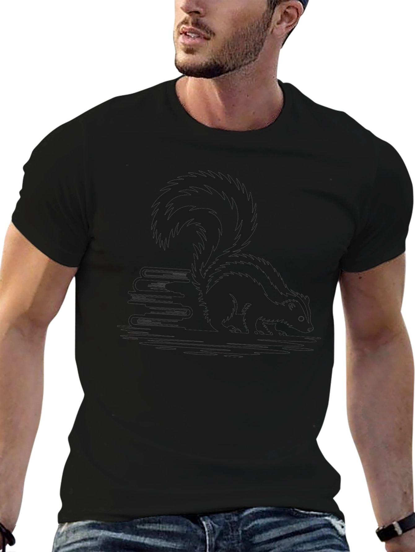 Black Black Squirrel Graphic T-Shirt view 6