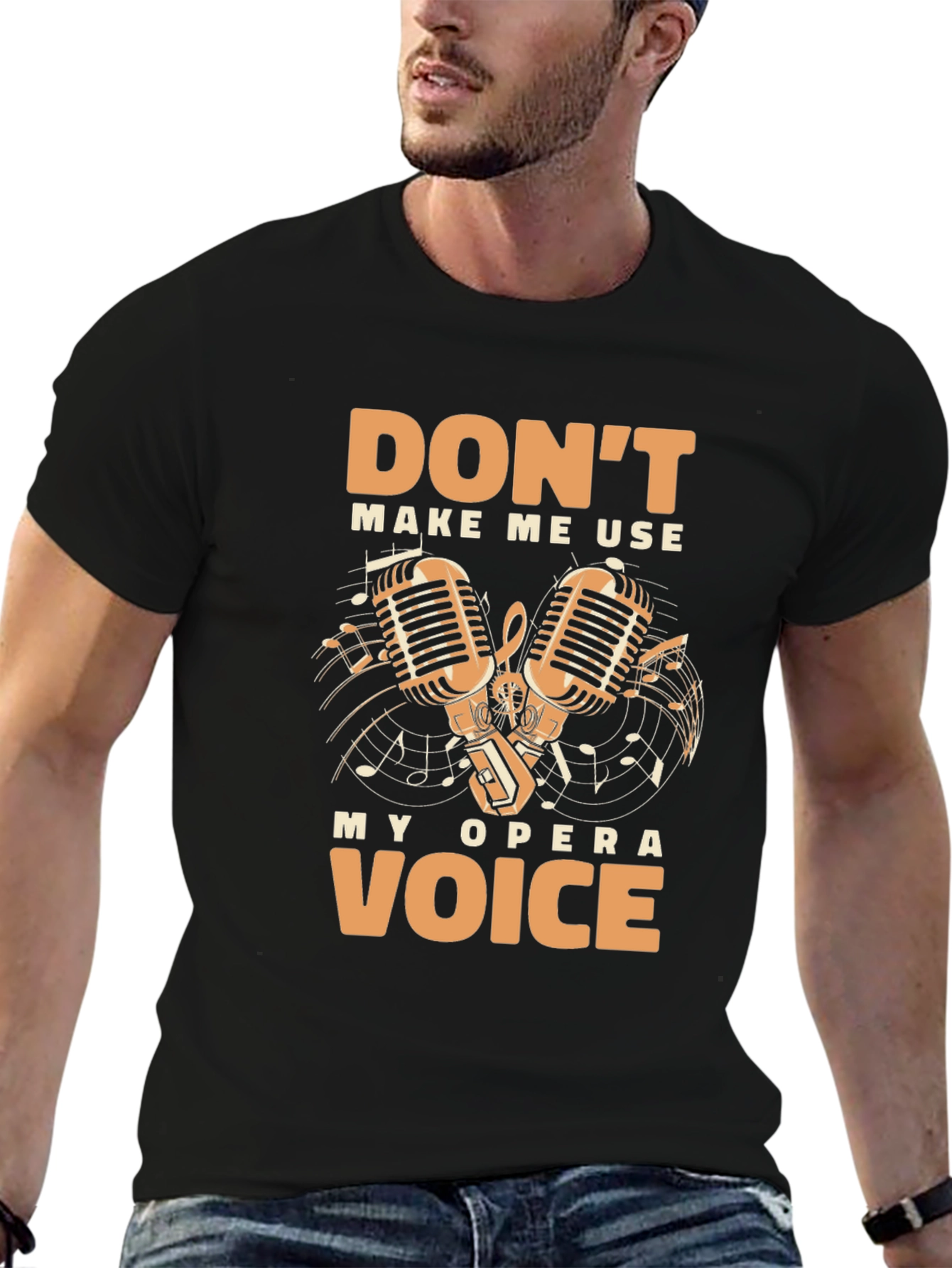 Black Opera Voice Graphic T-Shirt - Funny Music Lover Tee view 6