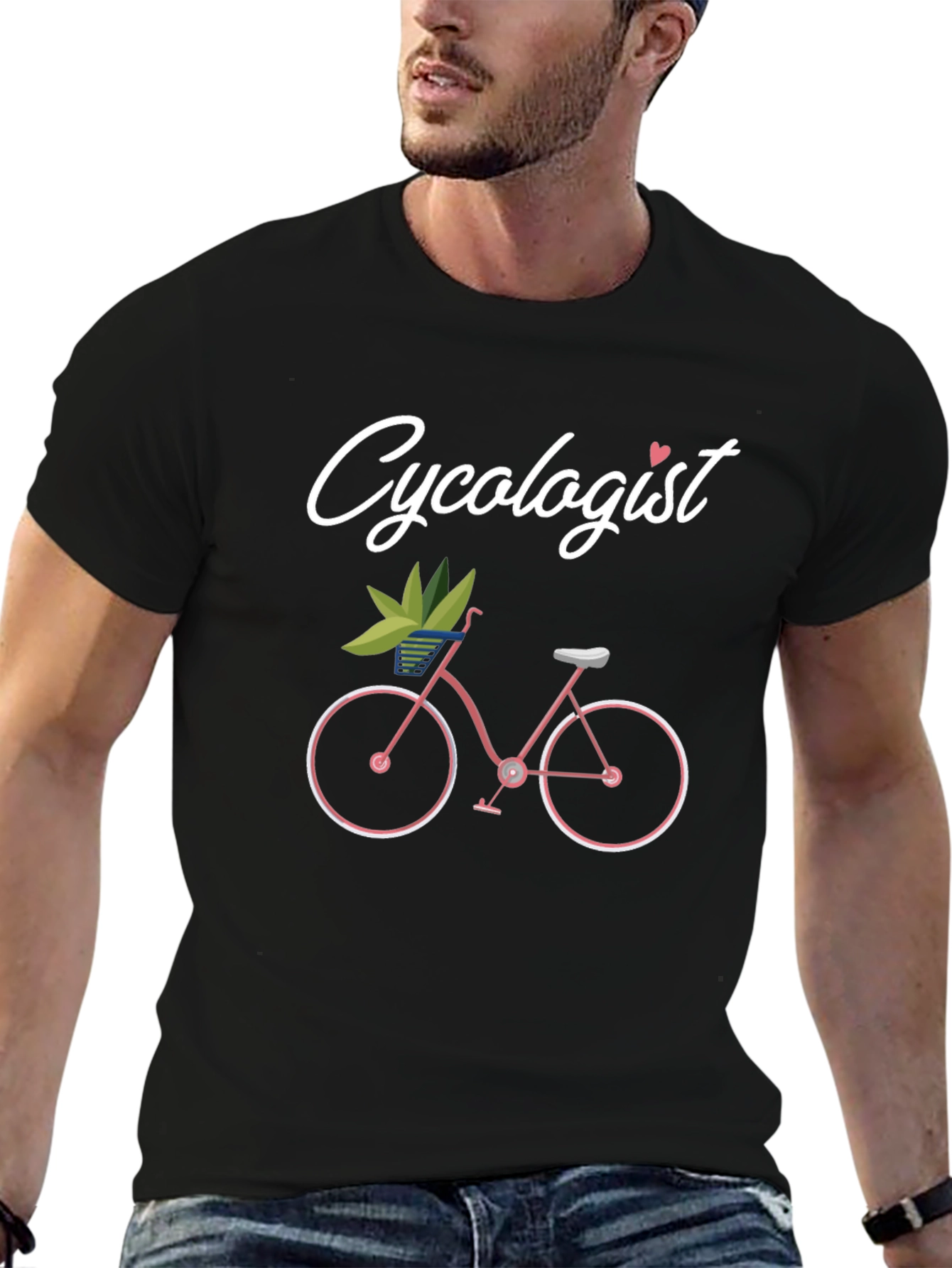 Black Cyclologist Graphic Tee - Black Cotton T-Shirt view 6