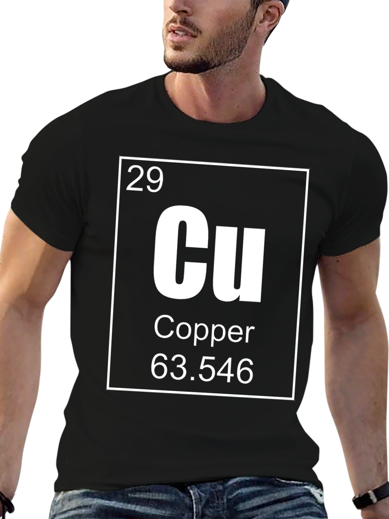 Black Copper Element T-Shirt: Chemistry Science Tee view 6