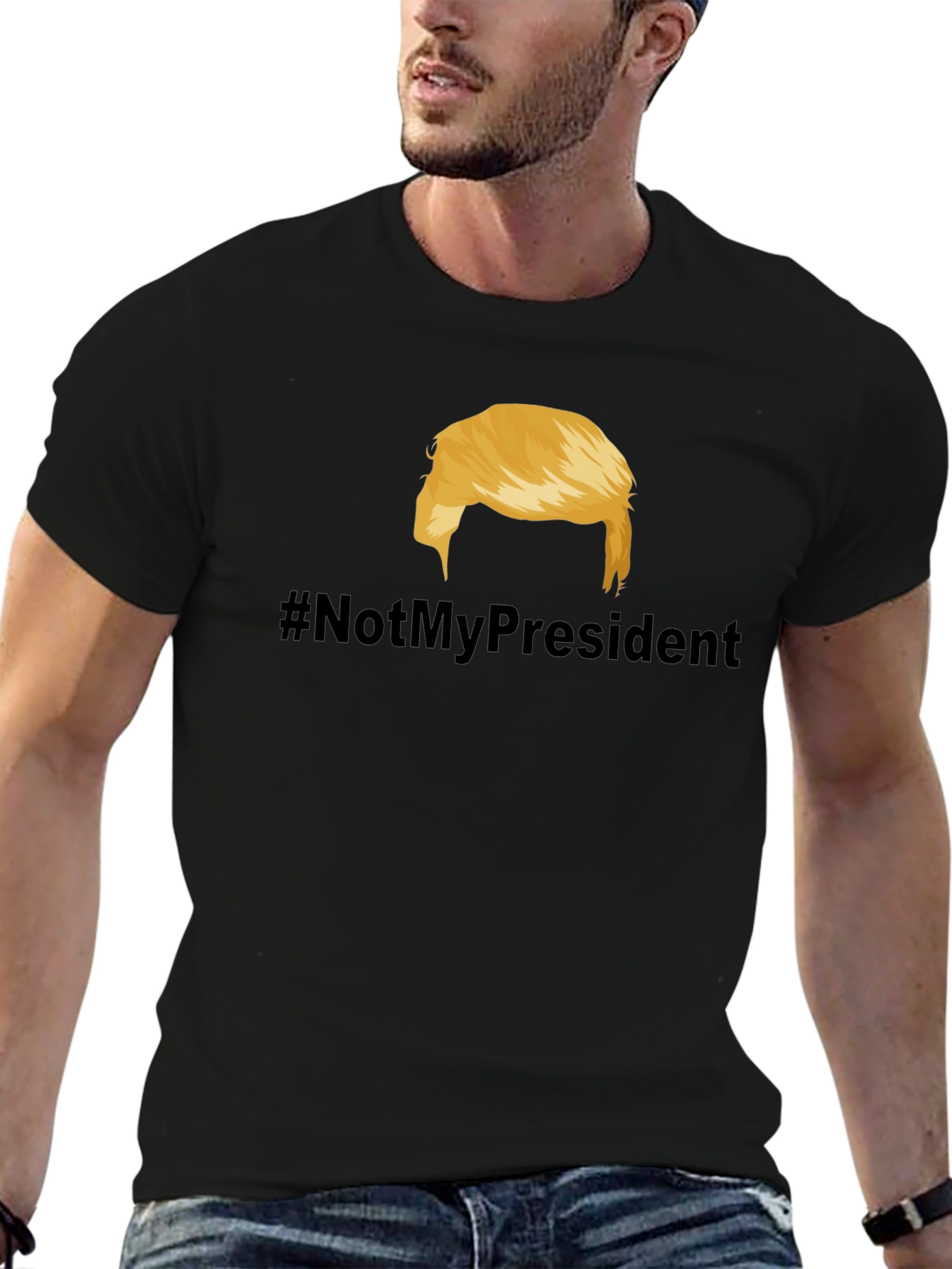 Black Not My President T-Shirt - Political Statement Tee view 6