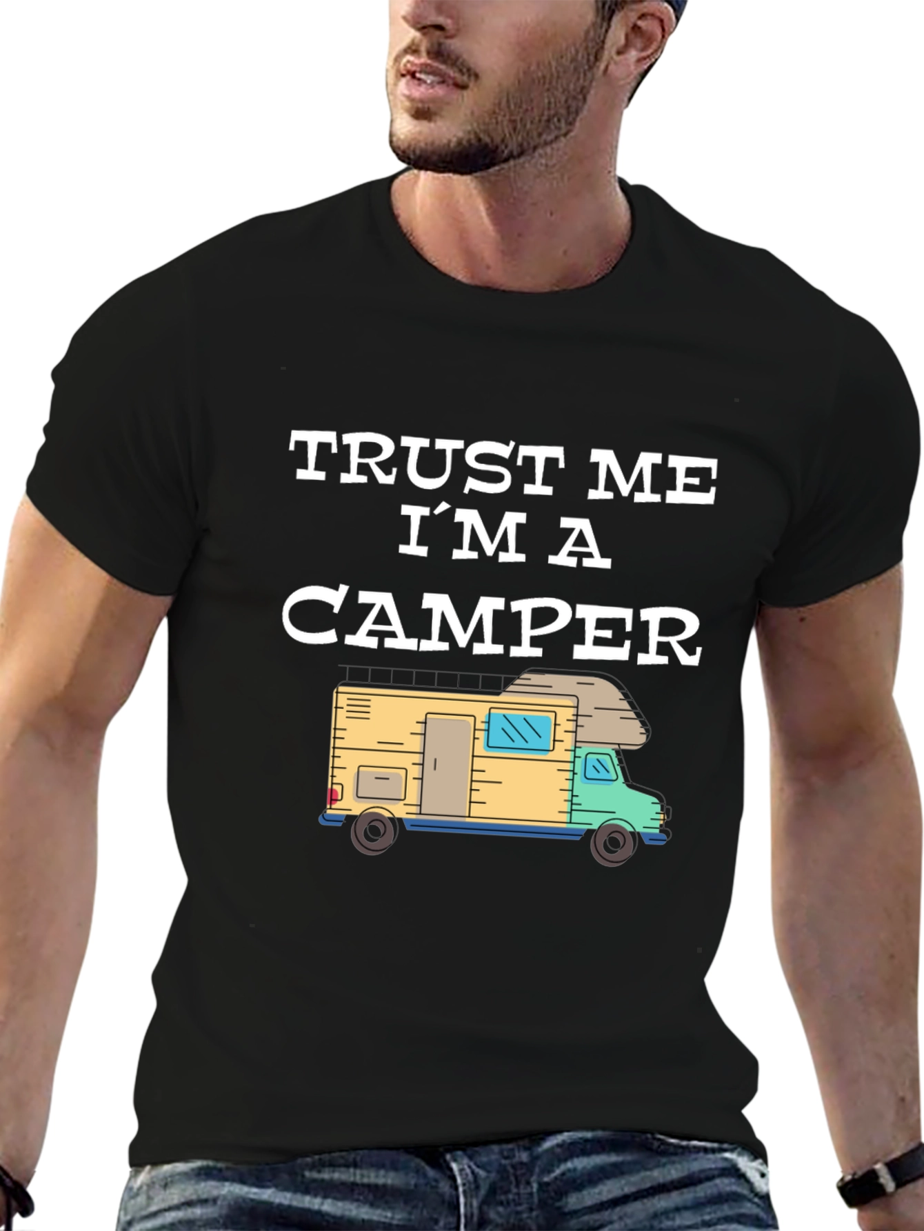Black Trust Me I'm a Camper Graphic T-Shirt view 6