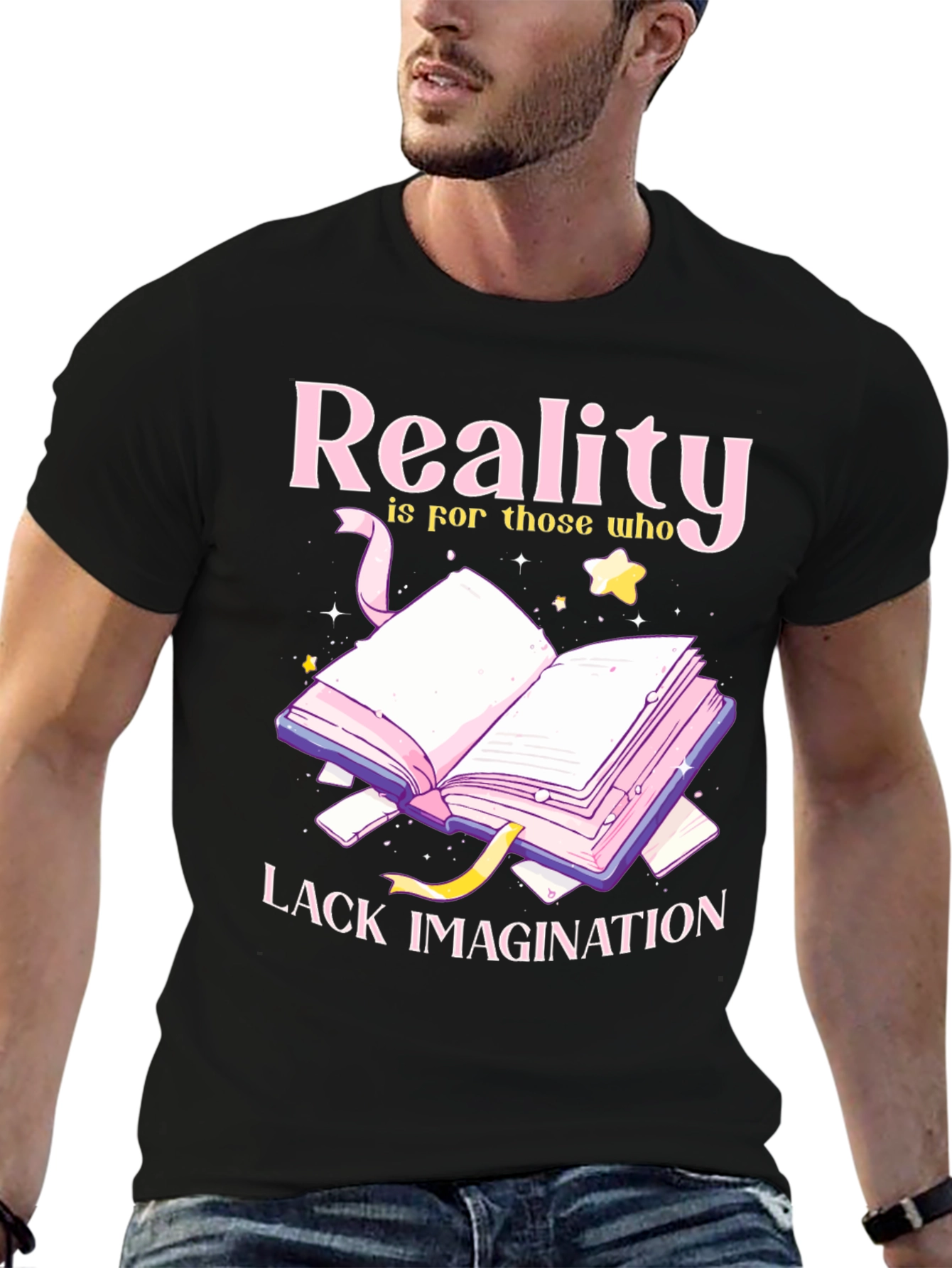 Black Reality Lacks Imagination Graphic Tee view 6