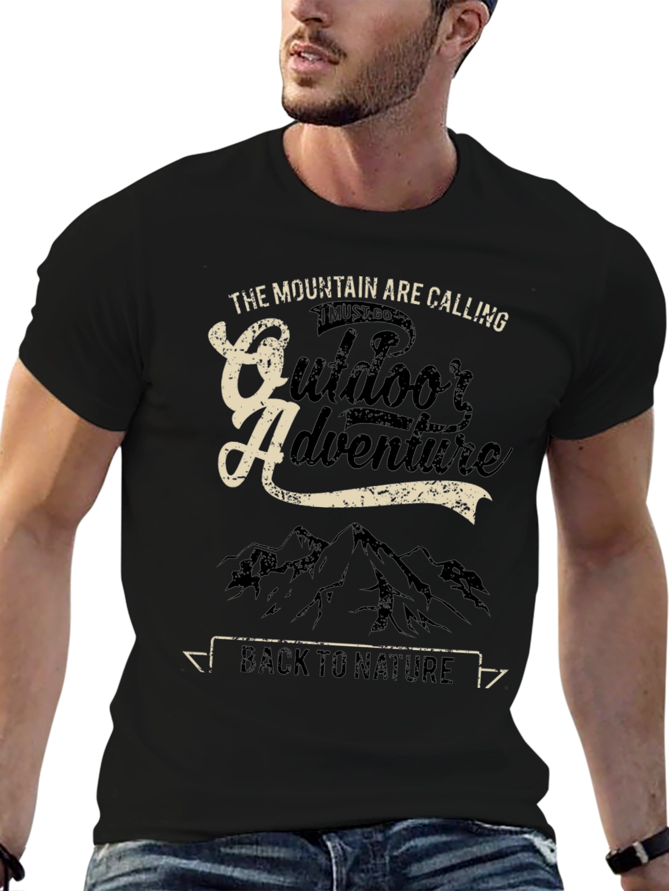 Black Outdoor Adventure Tee - Mountain Calling view 6