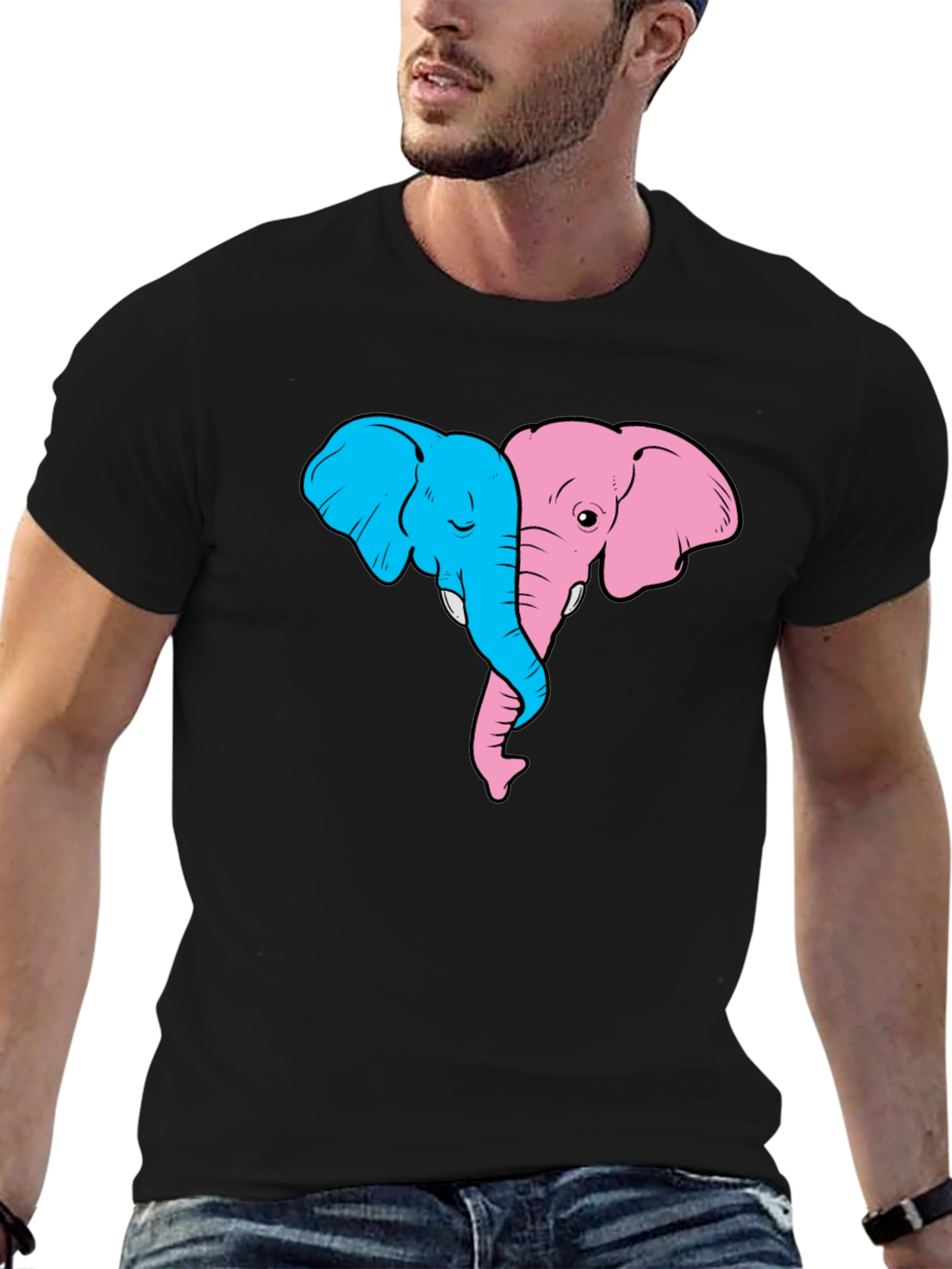 Black Elephant Love Graphic Tee view 6