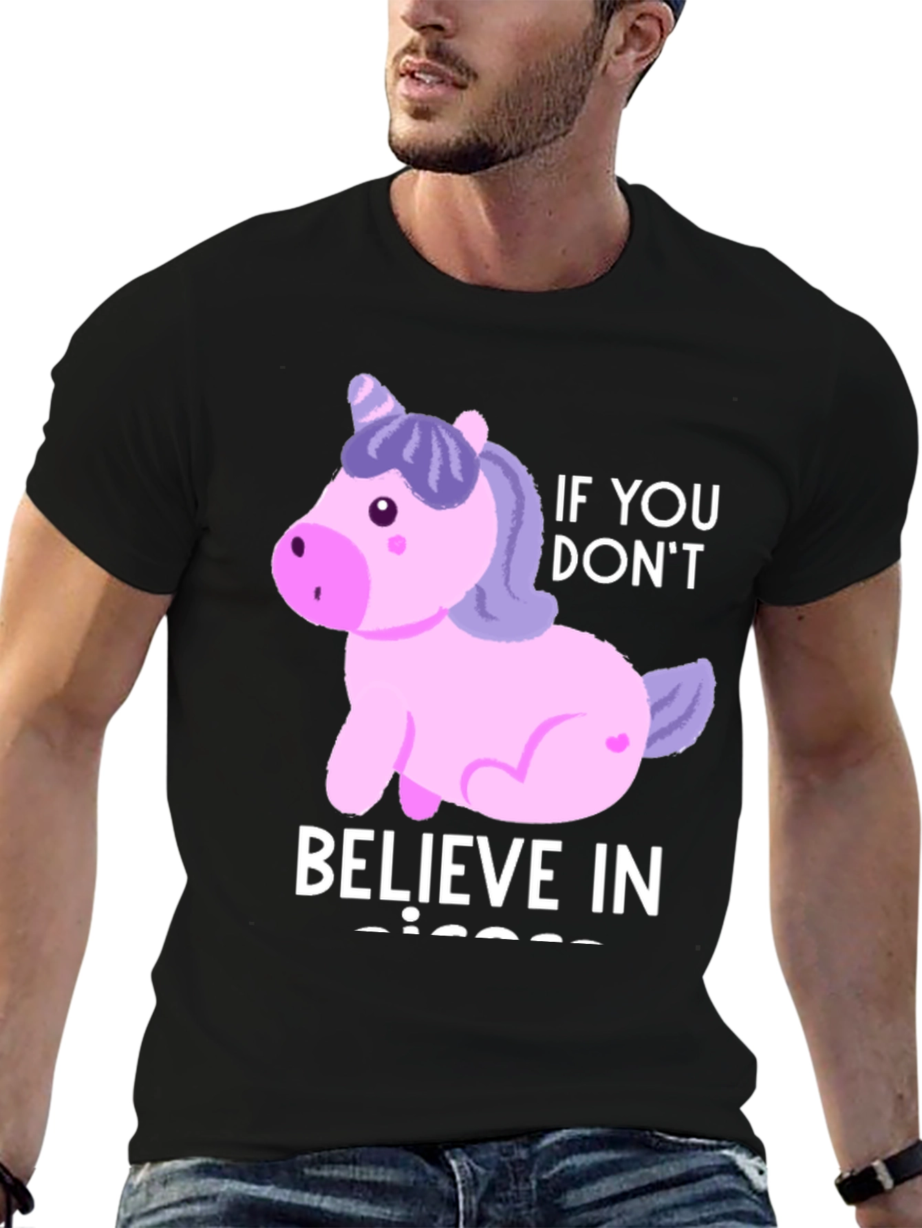Black Unicorn Believer Graphic Tee view 6