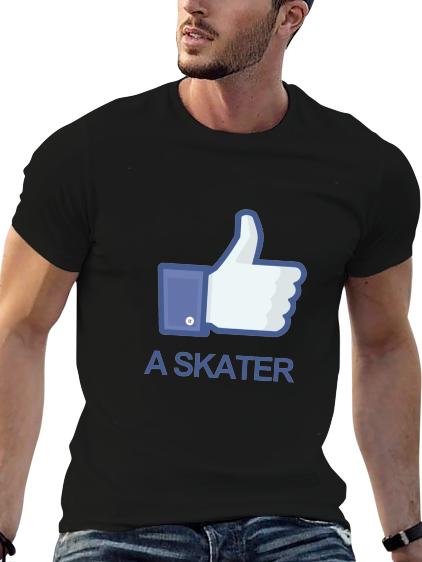 Black I Like A Skater Black T-Shirt view 6