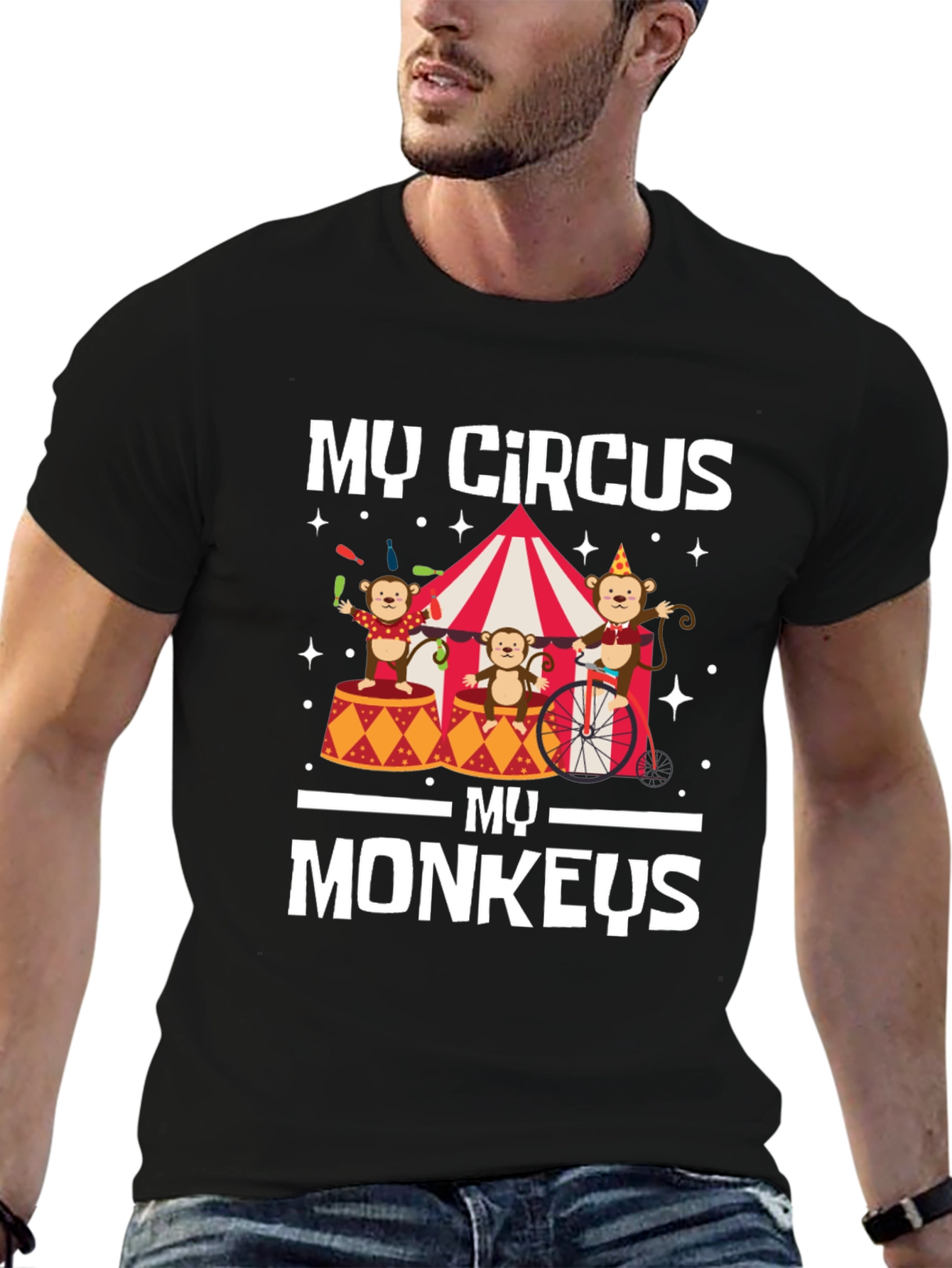 Black My Circus My Monkeys T-Shirt view 6
