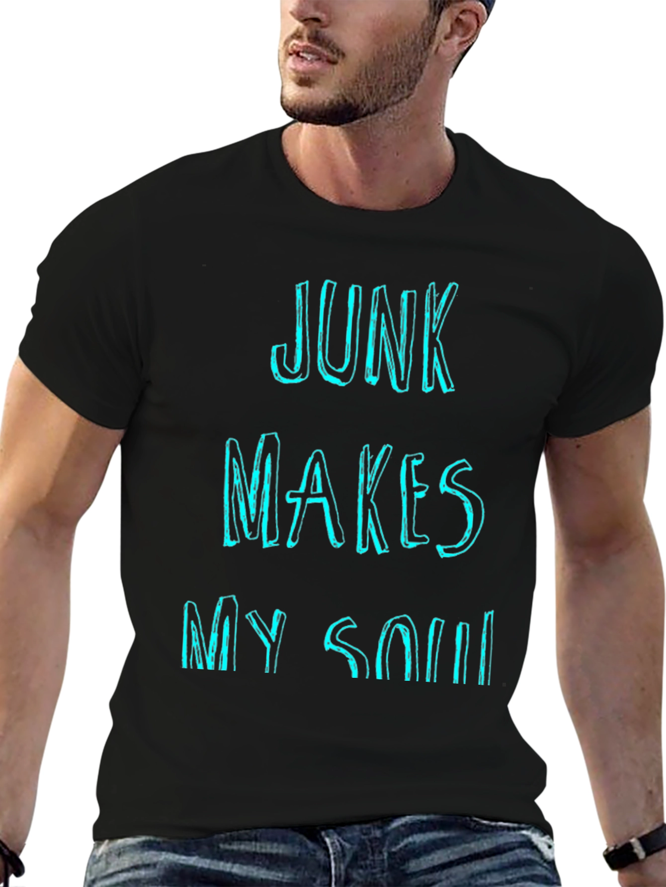 Black Junk Makes My Soul Happy Graphic T-Shirt view 6