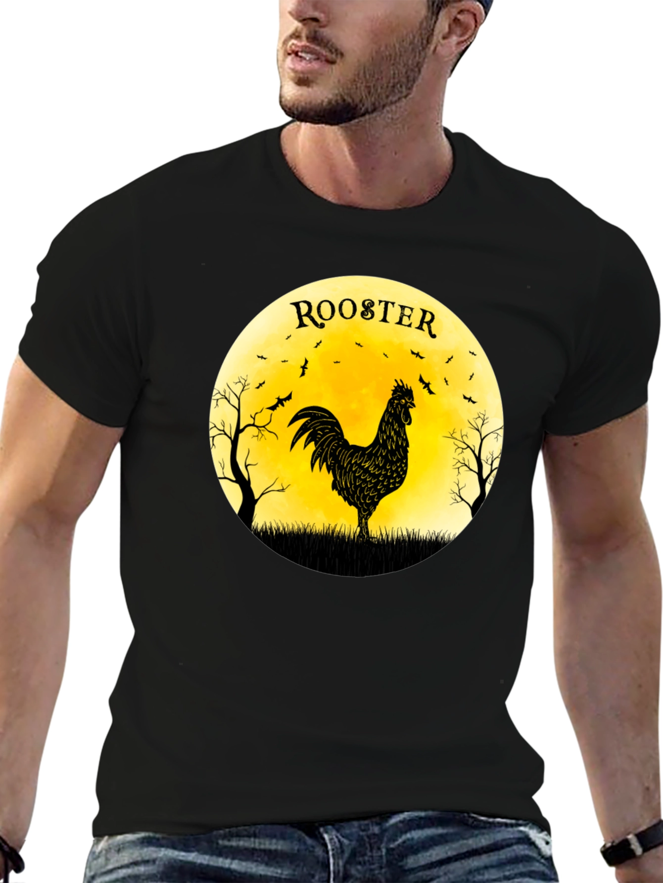 Rooster Silhouette Graphic Tee - 6