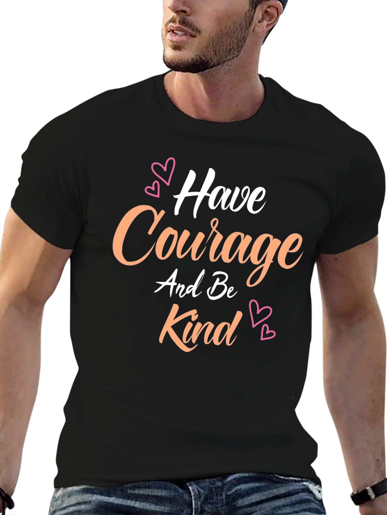 Black Courage & Kindness Graphic Tee - Black T-Shirt view 6