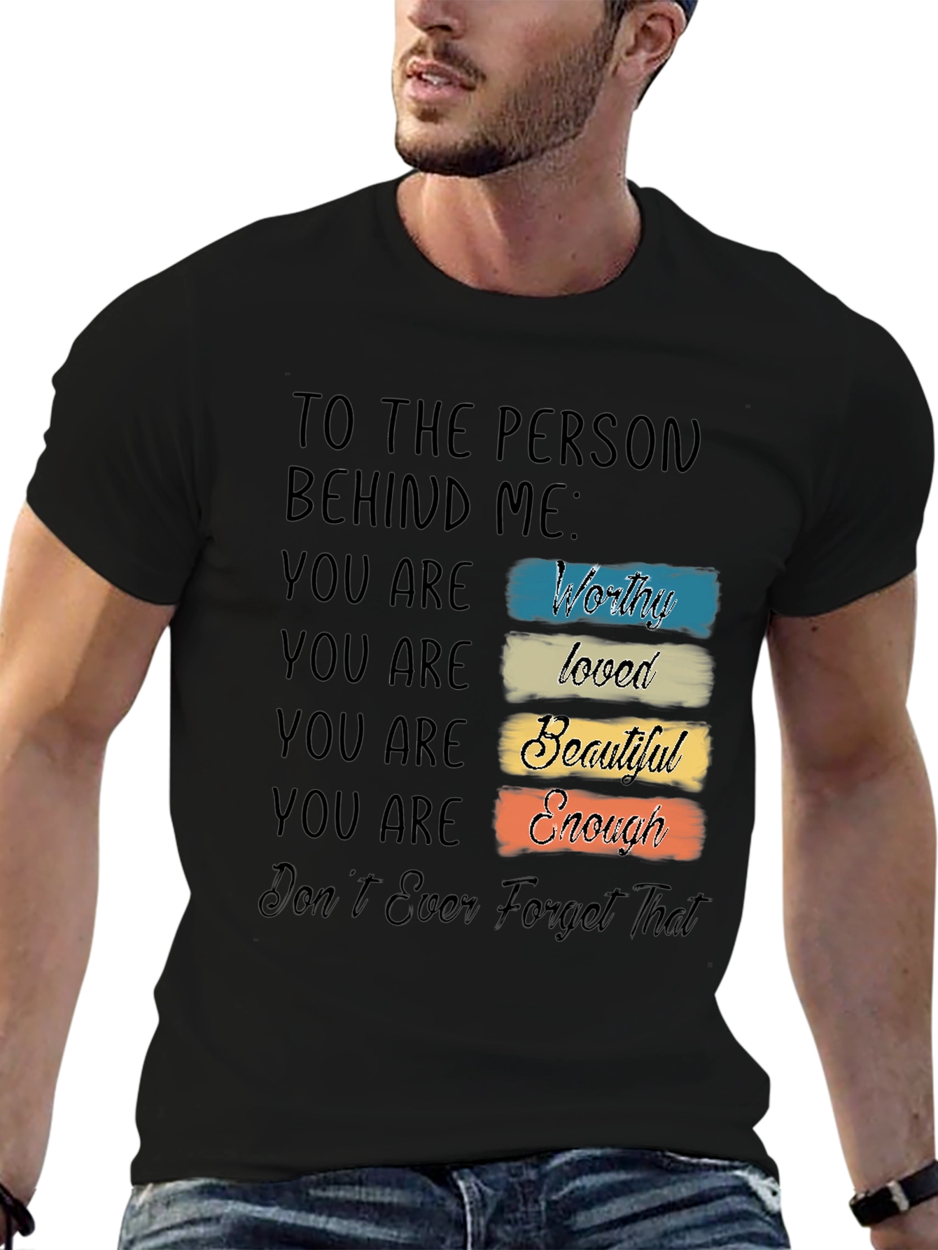 Black Inspirational T-Shirt - To The Person Behind Me view 6