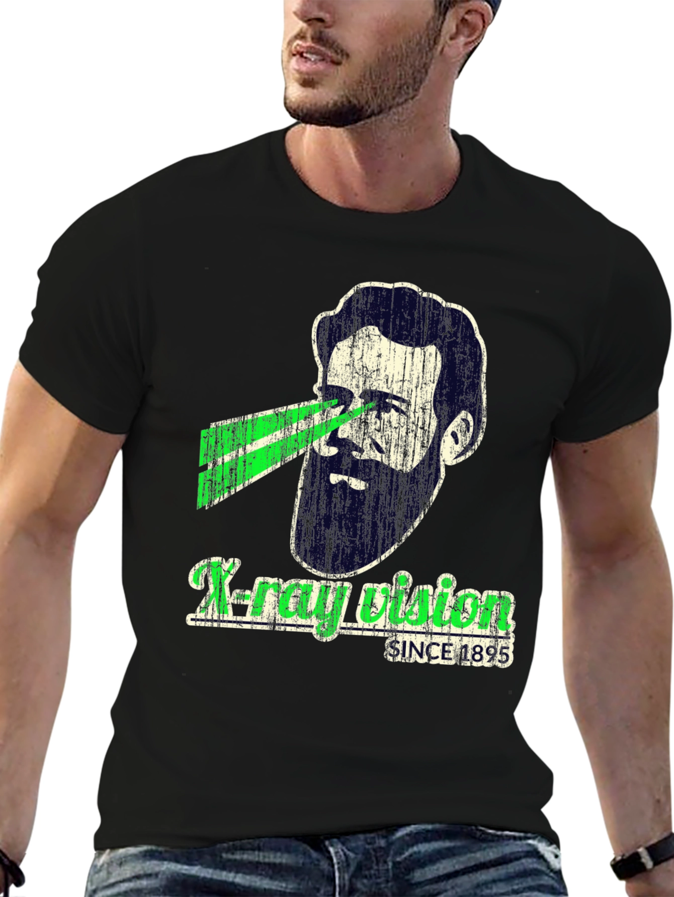 Black X-Ray Vision Since 1895 Graphic Tee - Black view 6