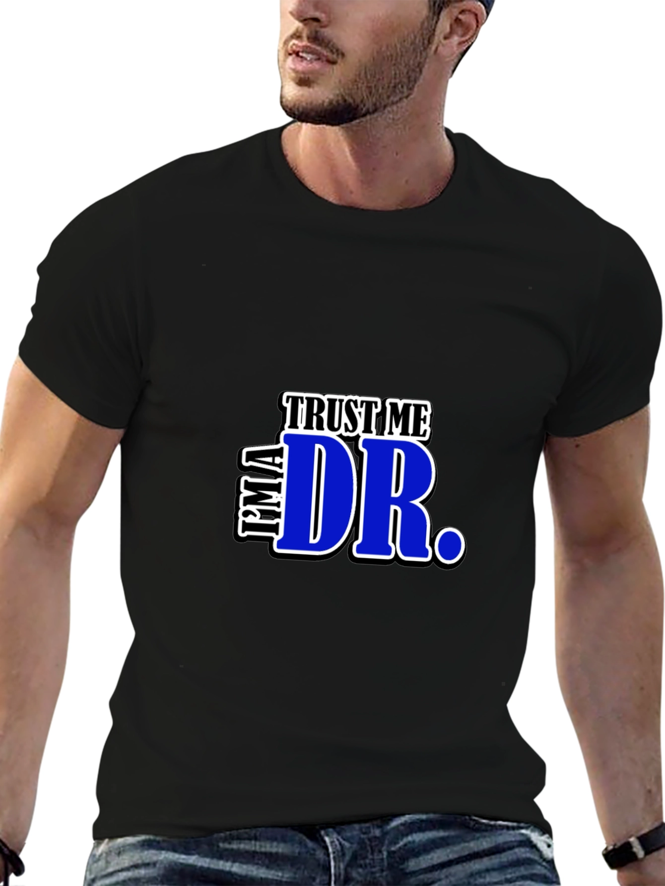 Black Trust Me, I'm A Dr. Graphic T-Shirt view 6