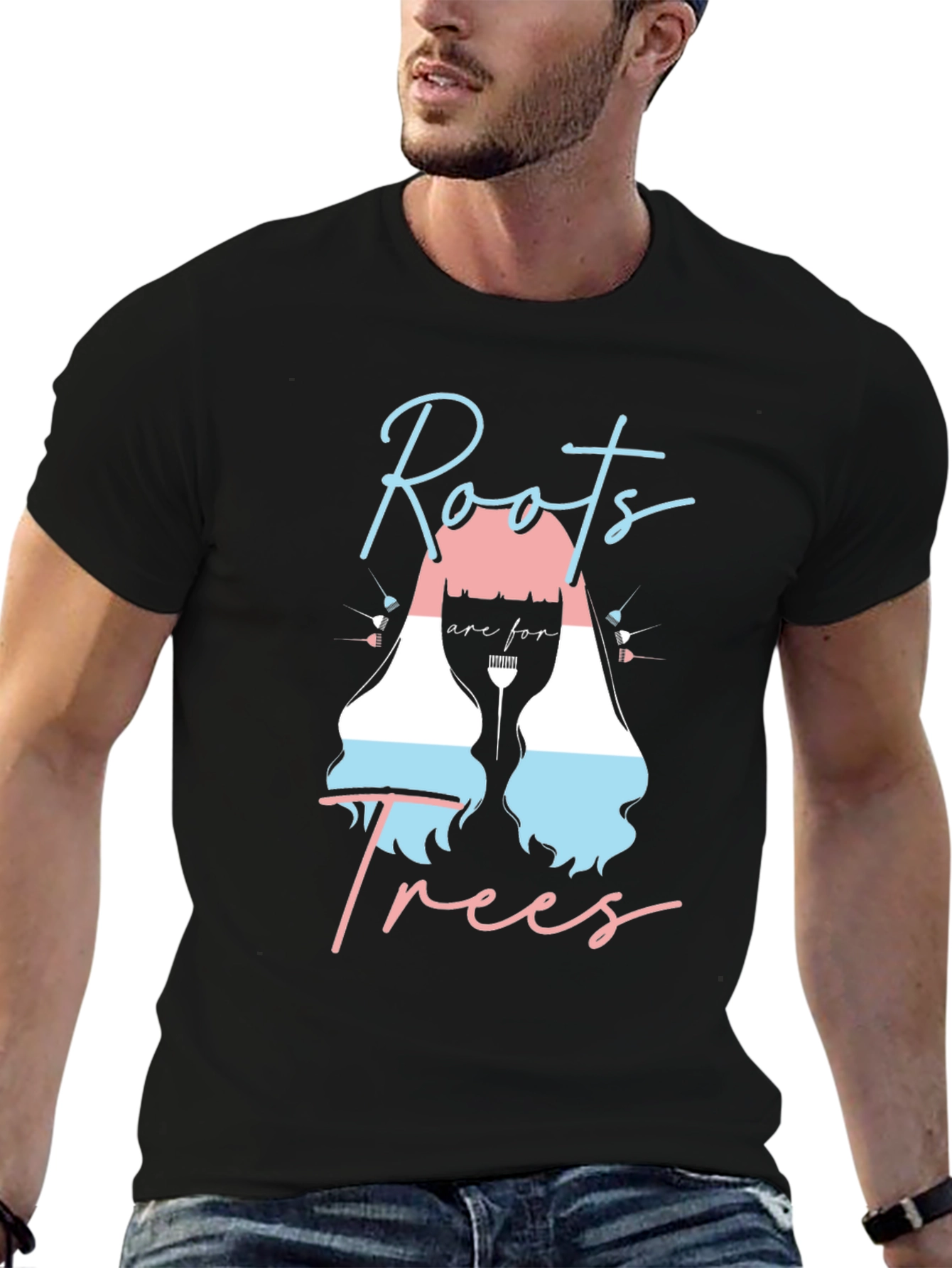 Black Roots are for Trees Transgender T-Shirt view 6