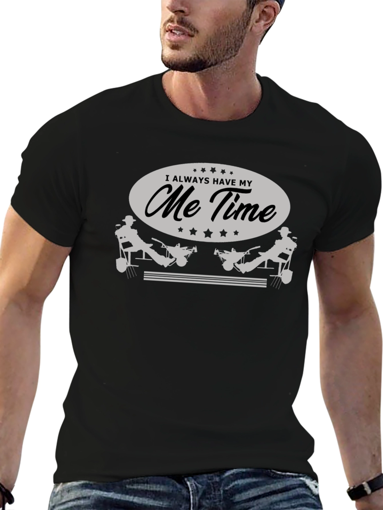 Black Me Time Lawn Mowing T-Shirt view 6