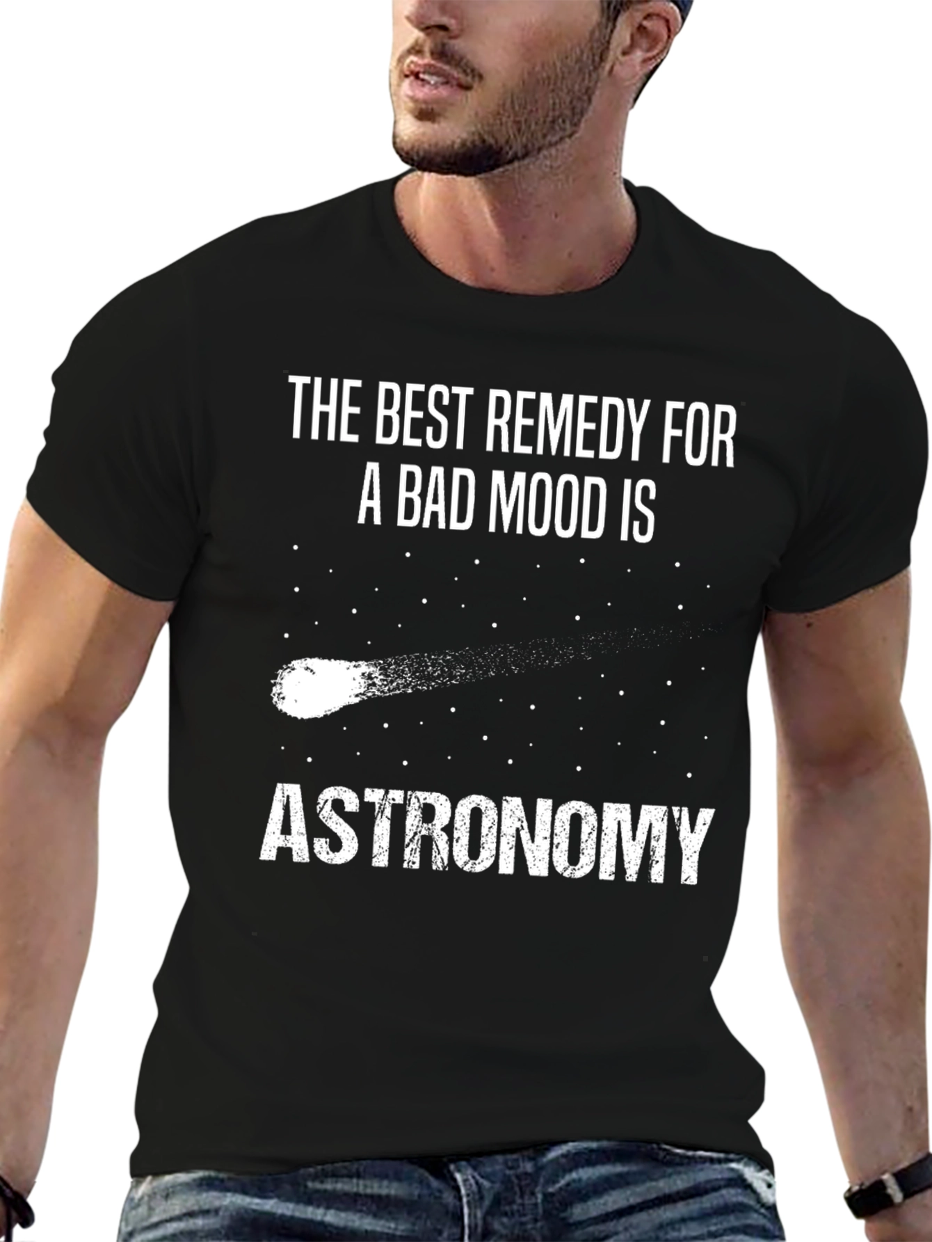 Black Astronomy Remedy T-Shirt - Comfort & Style view 6