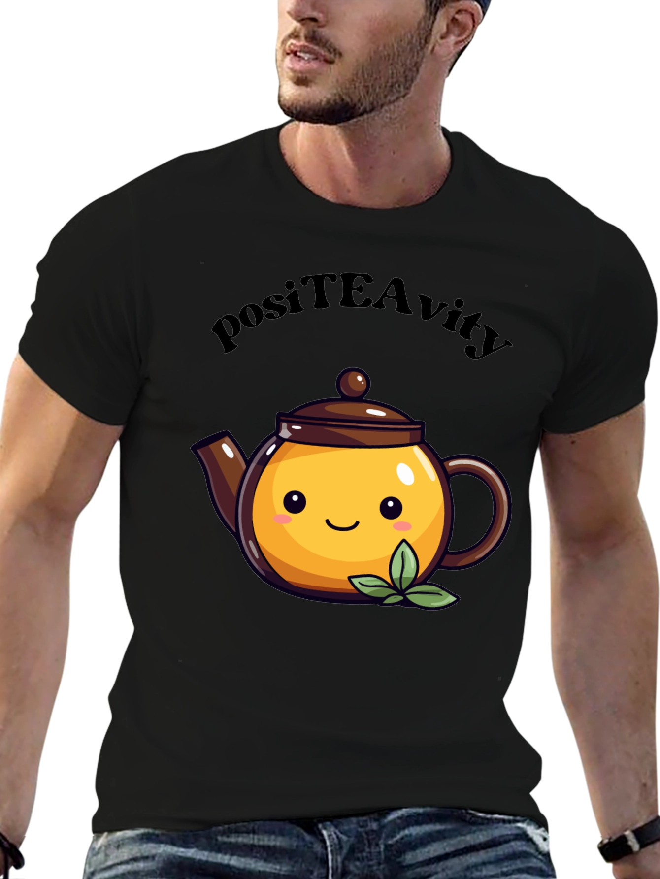 Black PositEAivity Black T-Shirt view 6