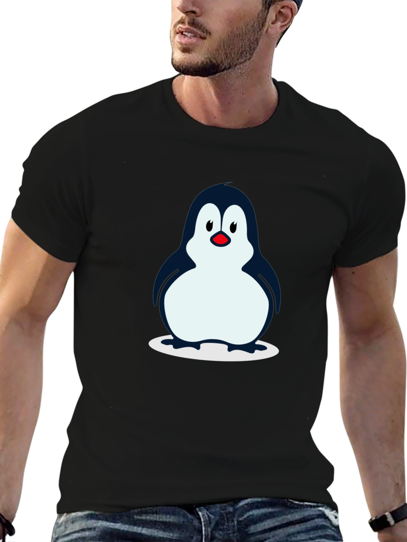 Black Penguin Graphic T-Shirt - Black view 6