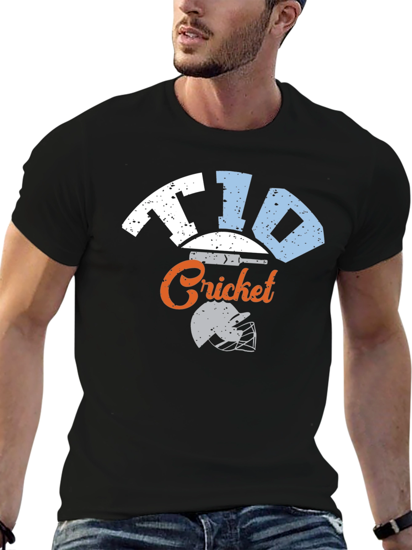 Black Cricket T10 Graphic T-Shirt view 6