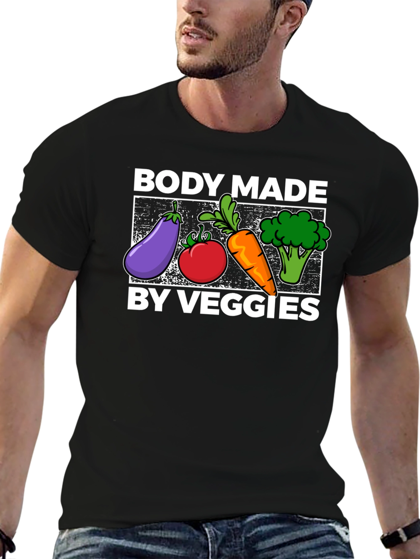 Body Made By Veggies Graphic T-Shirt - 6