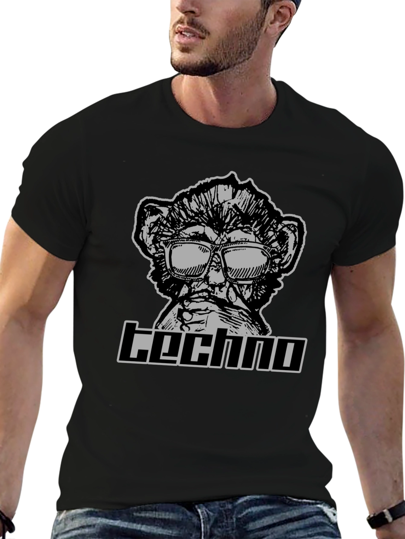 Techno Monkey Graphic T-Shirt - Cool Clubwear - 6