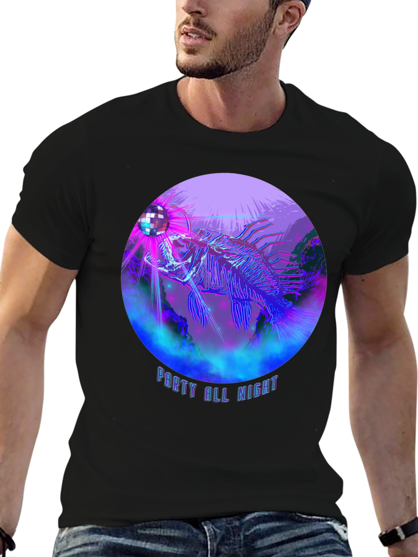 Black Party All Night Lionfish Graphic Tee view 6