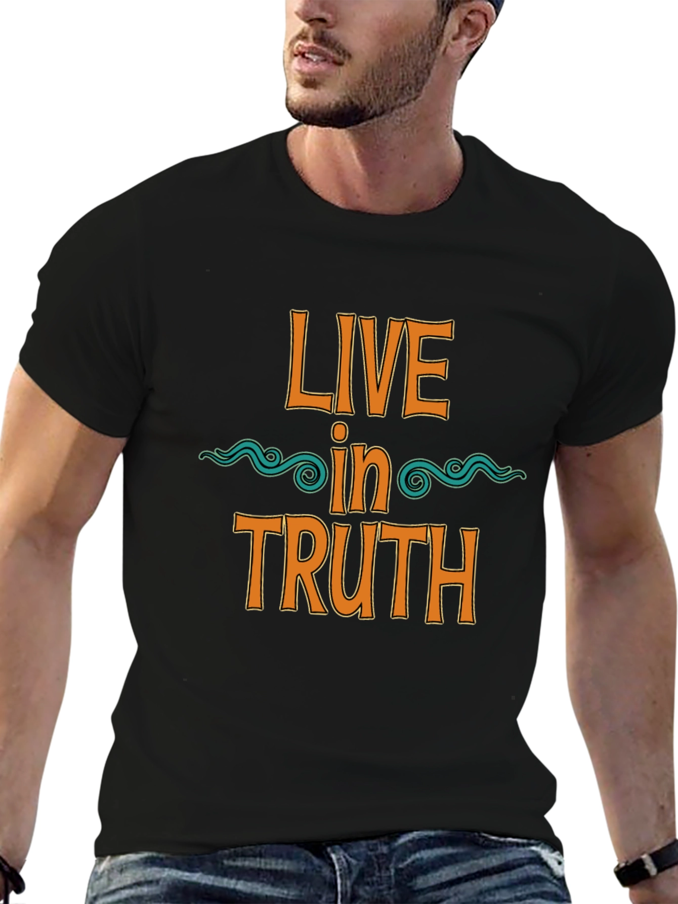 Black Live in Truth Graphic Tee - Black view 6