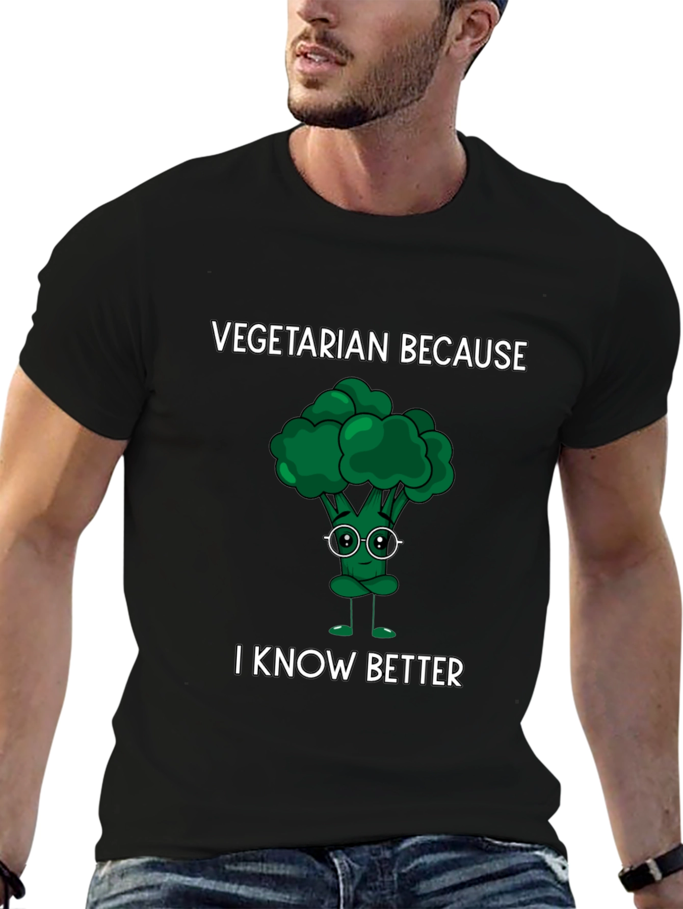 Vegetarian Broccoli Humor Tee - 6