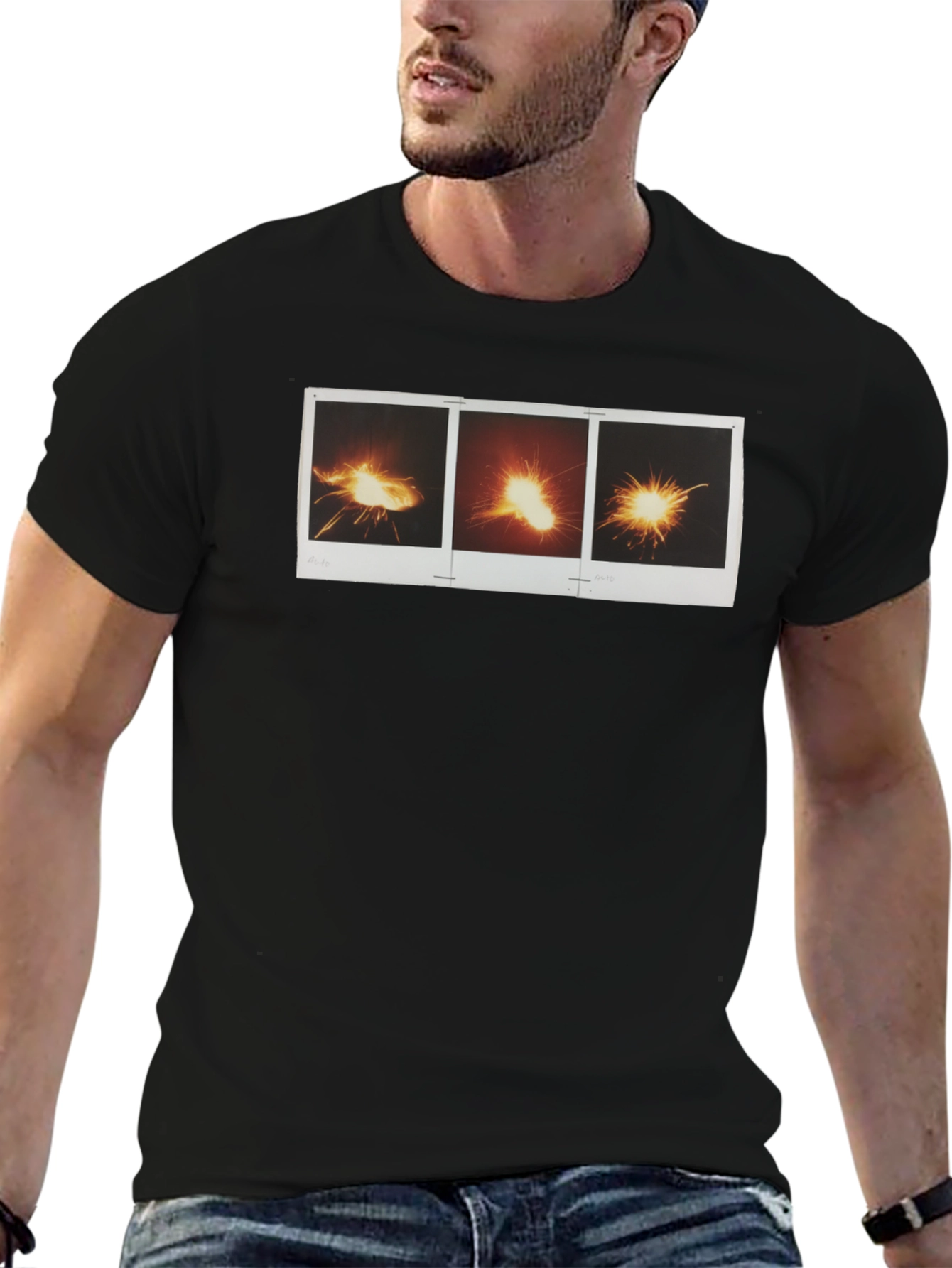 Black Spark Photography T-Shirt - Modern Graphic Tee view 6
