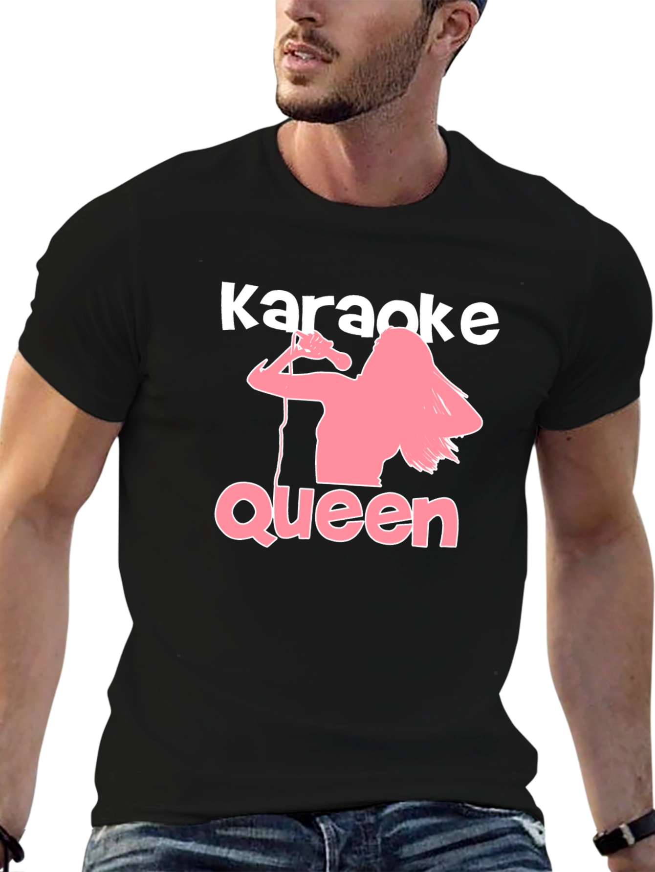 Black Karaoke Queen Graphic Tee - Black T-Shirt view 6