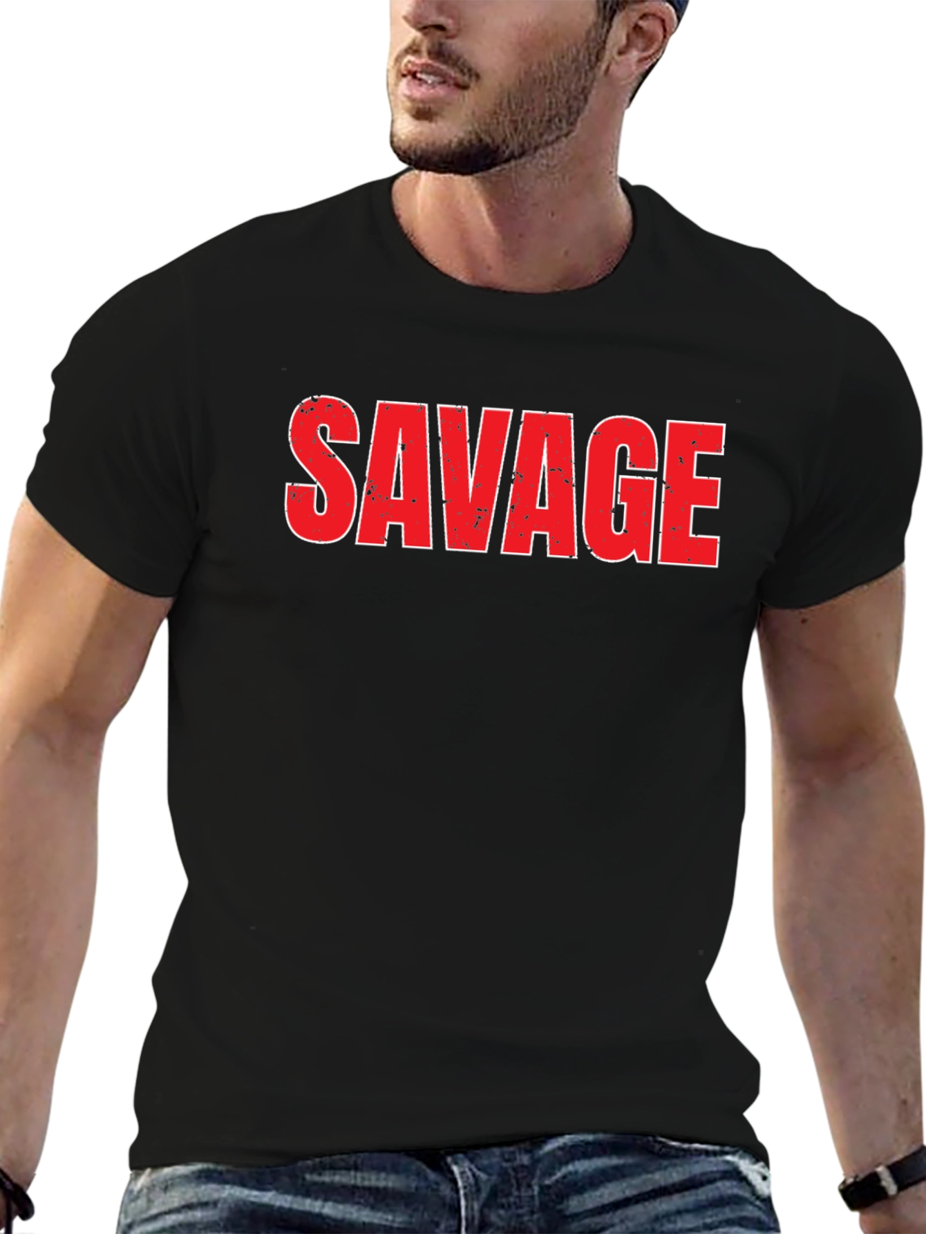 Black Savage Graphic Tee - Bold Statement Shirt view 6