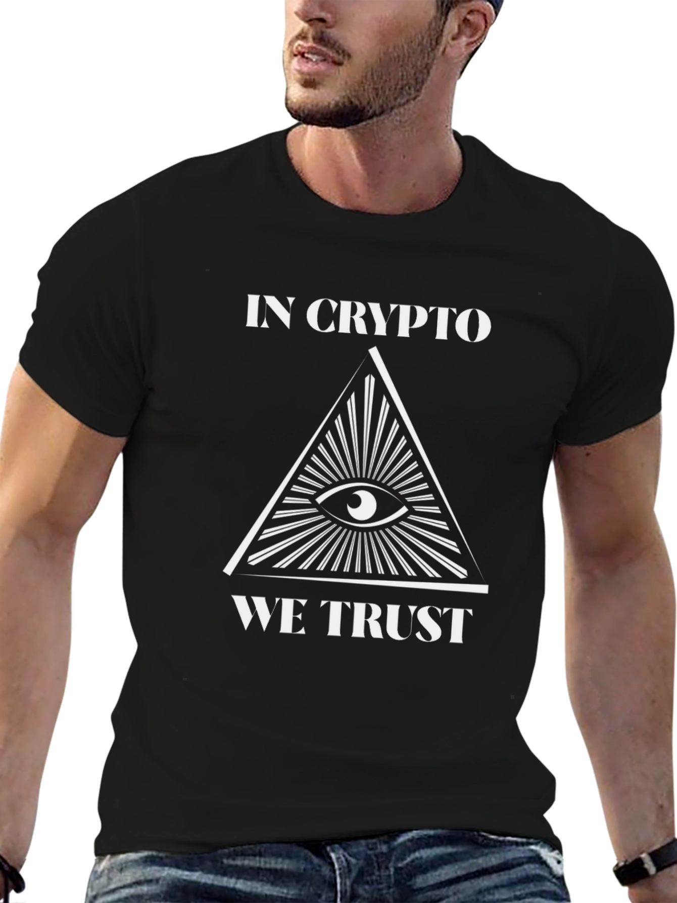 Black In Crypto We Trust Black T-Shirt view 6
