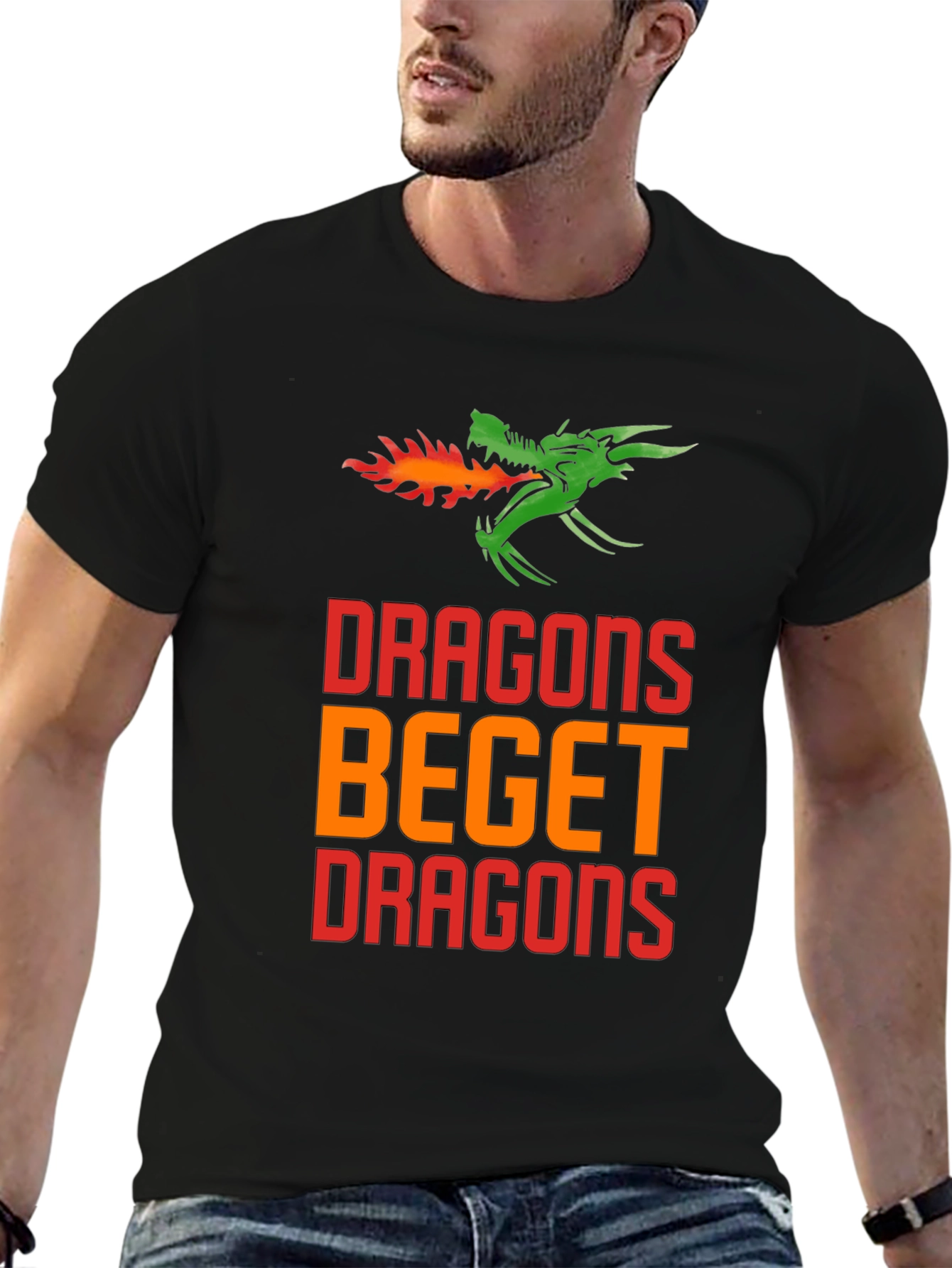 Black Dragons Beget Dragons Graphic T-Shirt view 6