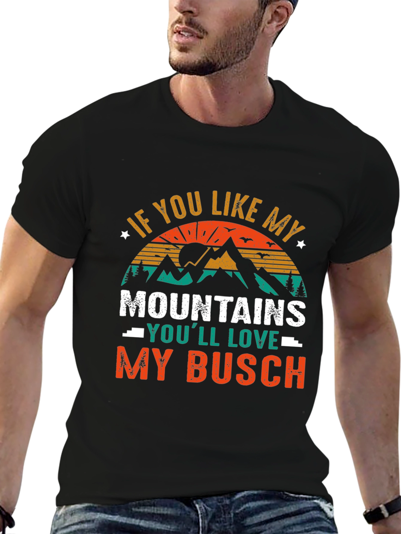 Black Mountains and Busch T-Shirt view 6