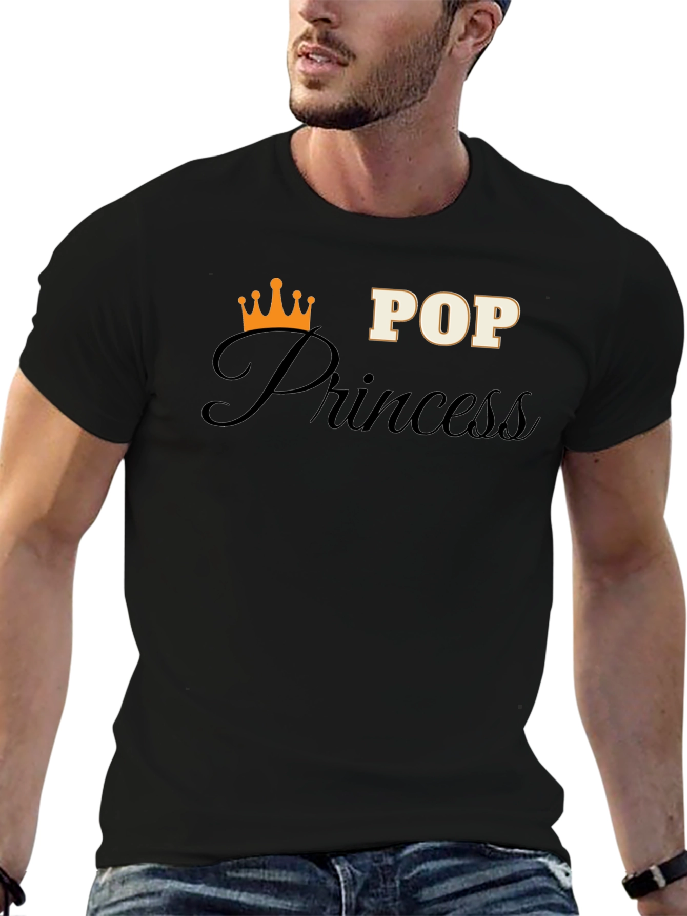 Black Pop Princess Graphic T-Shirt - Black view 6