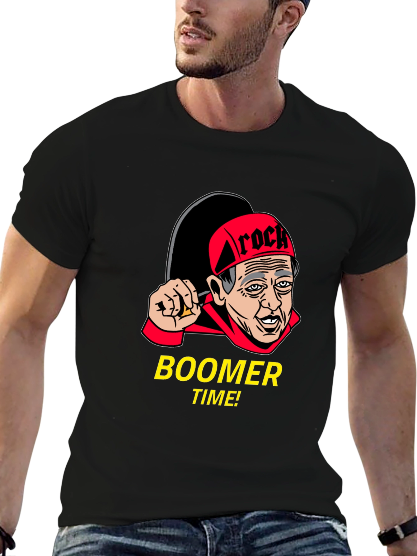 Black Boomer Time! Novelty Graphic Tee view 6