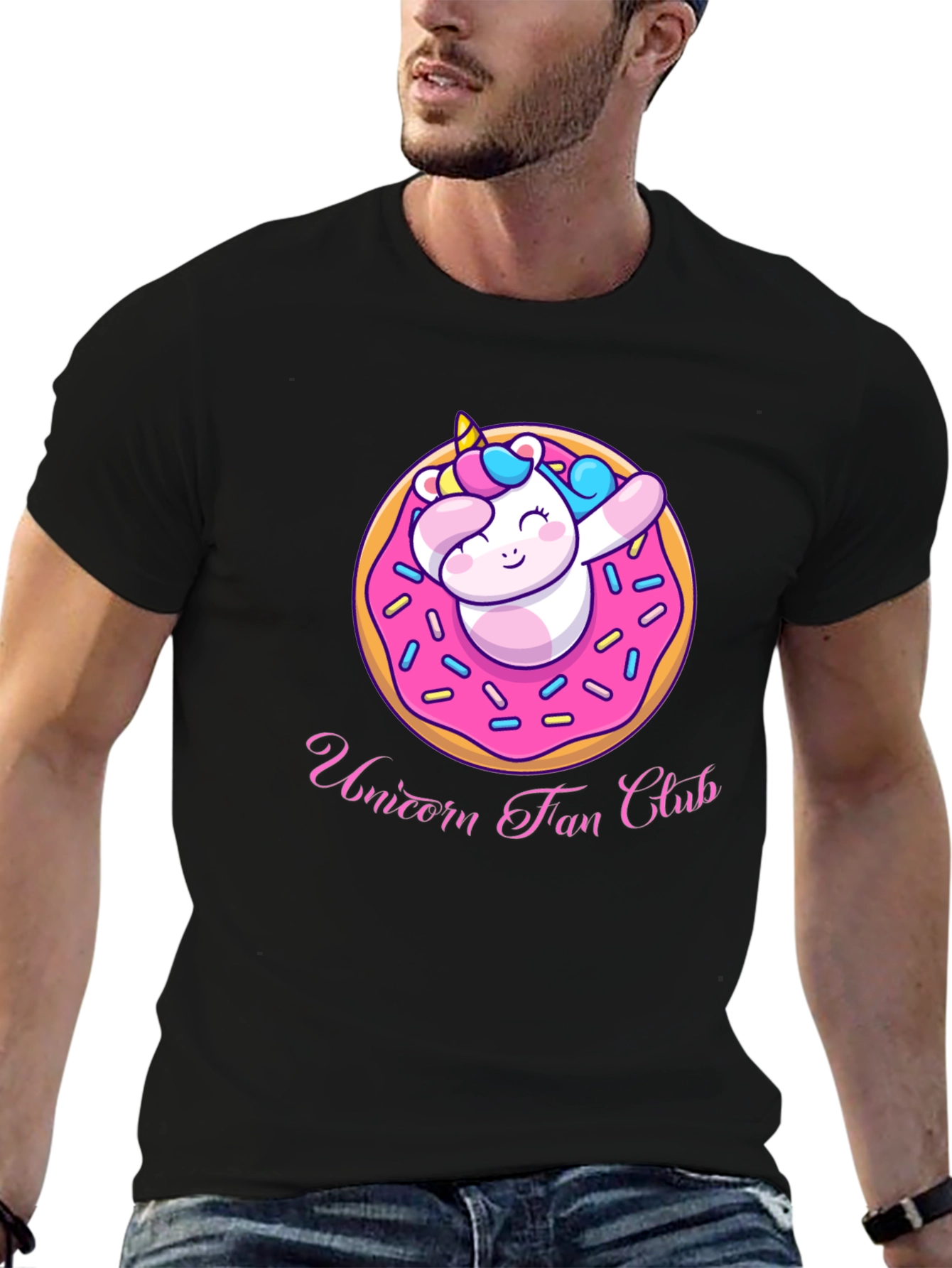 Black Unicorn Fan Club Donut T-Shirt view 6