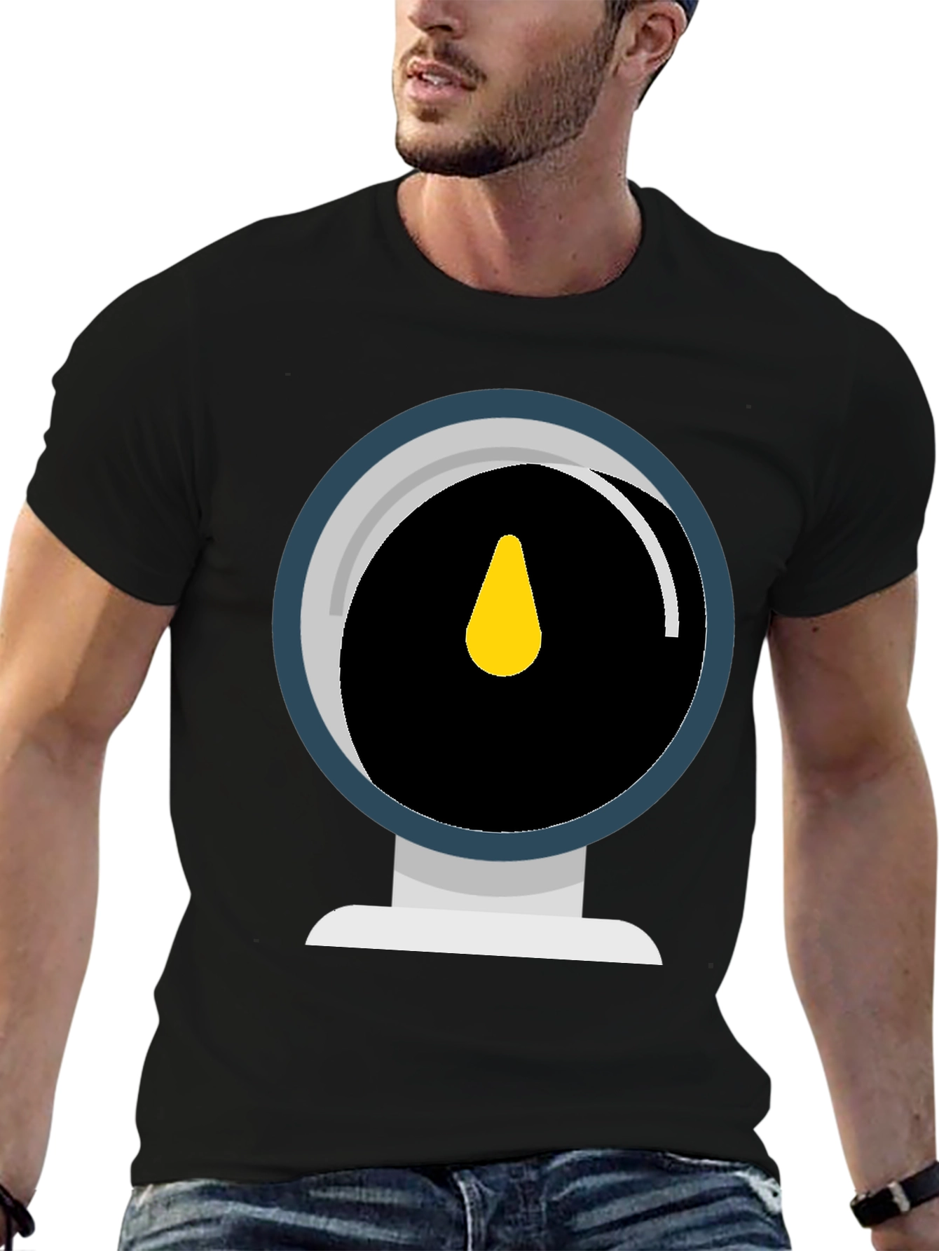 Black Gauge Graphic Tee - Cool Black T-Shirt view 6