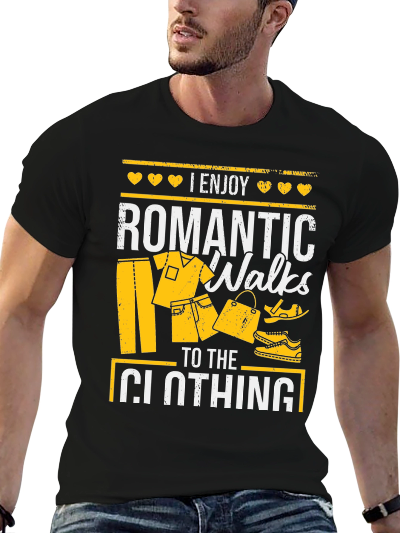 Black Romantic Walks to Clothing T-Shirt view 6