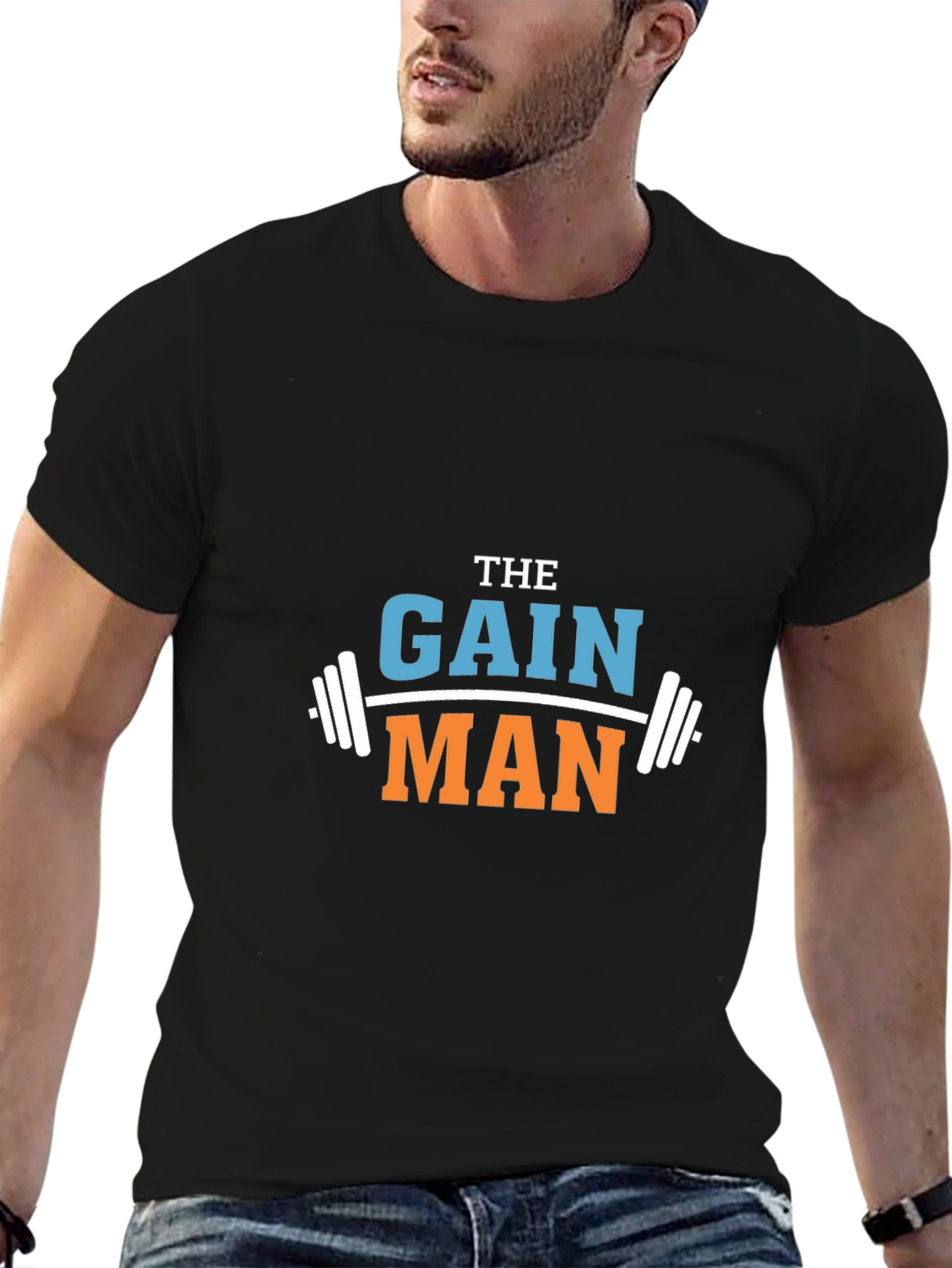 Black The Gain Man Black T-Shirt - Gym & Fitness Apparel view 6