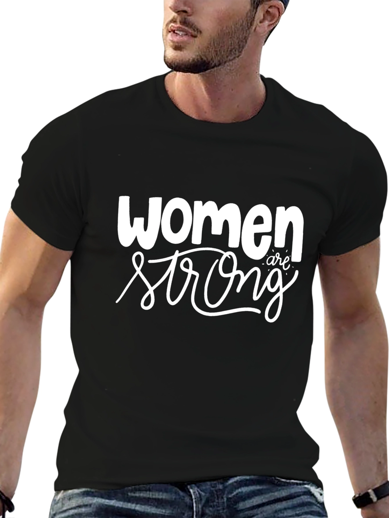 Black Women Are Strong Graphic Tee - Black view 6